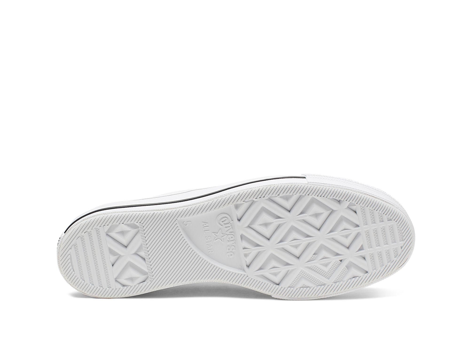 Zapatilla Converse Chuck T. Plataforma Cuero Mujer Blanco-9