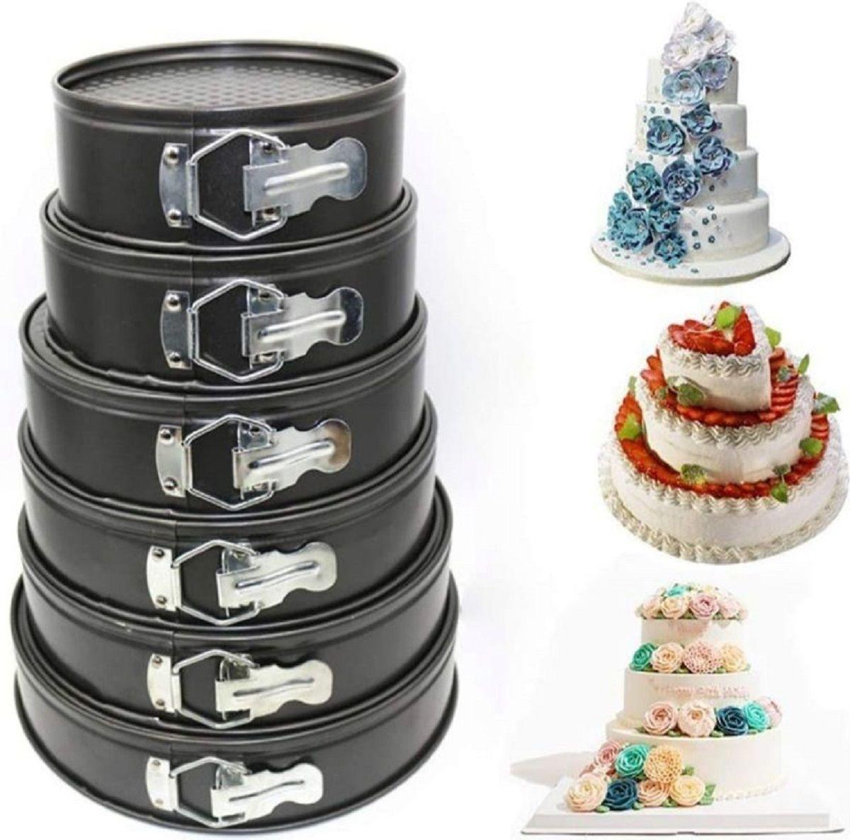 Set 6 Moldes Redondo Antiadherente Torta Queque Repostería-4