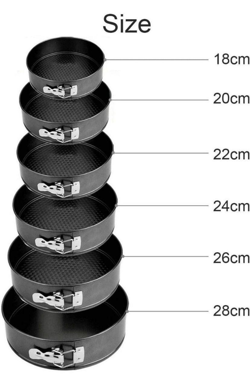 Set 6 Moldes Redondo Antiadherente Torta Queque Repostería-1