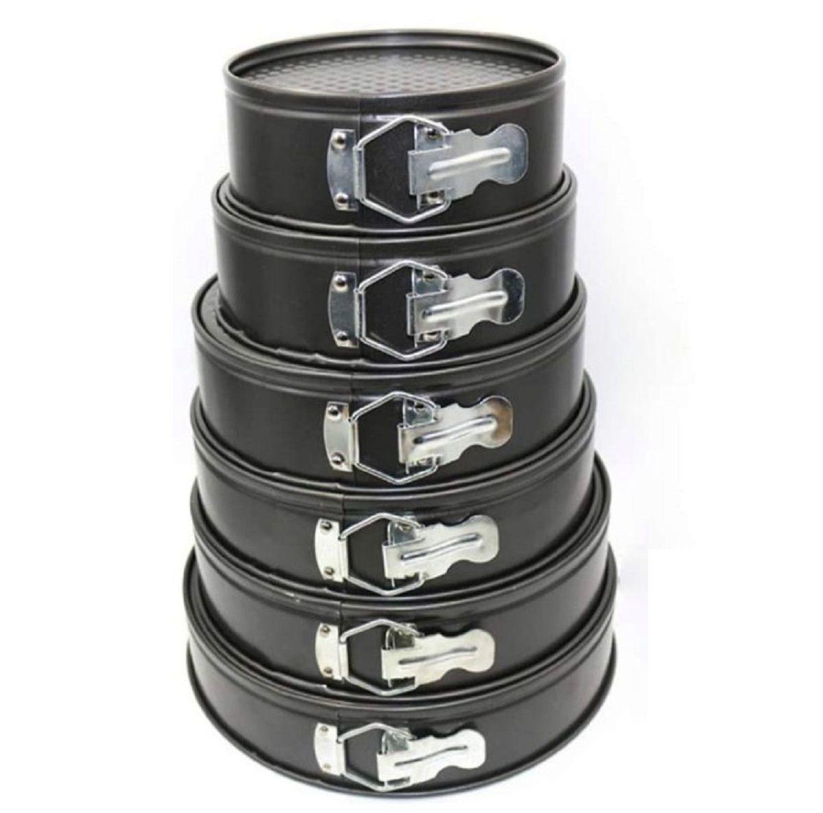 Set 6 Moldes Redondo Antiadherente Torta Queque Repostería-0