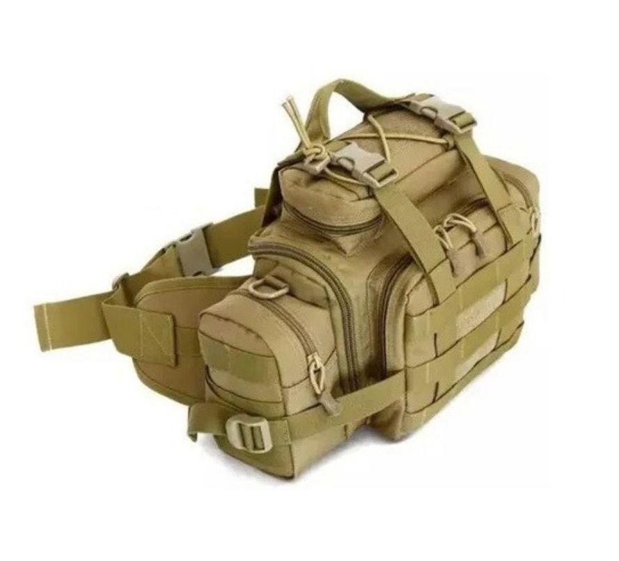 Bolso/banano Gigante Tipo Botiquín Táctico Militar Trekking Ocre-1