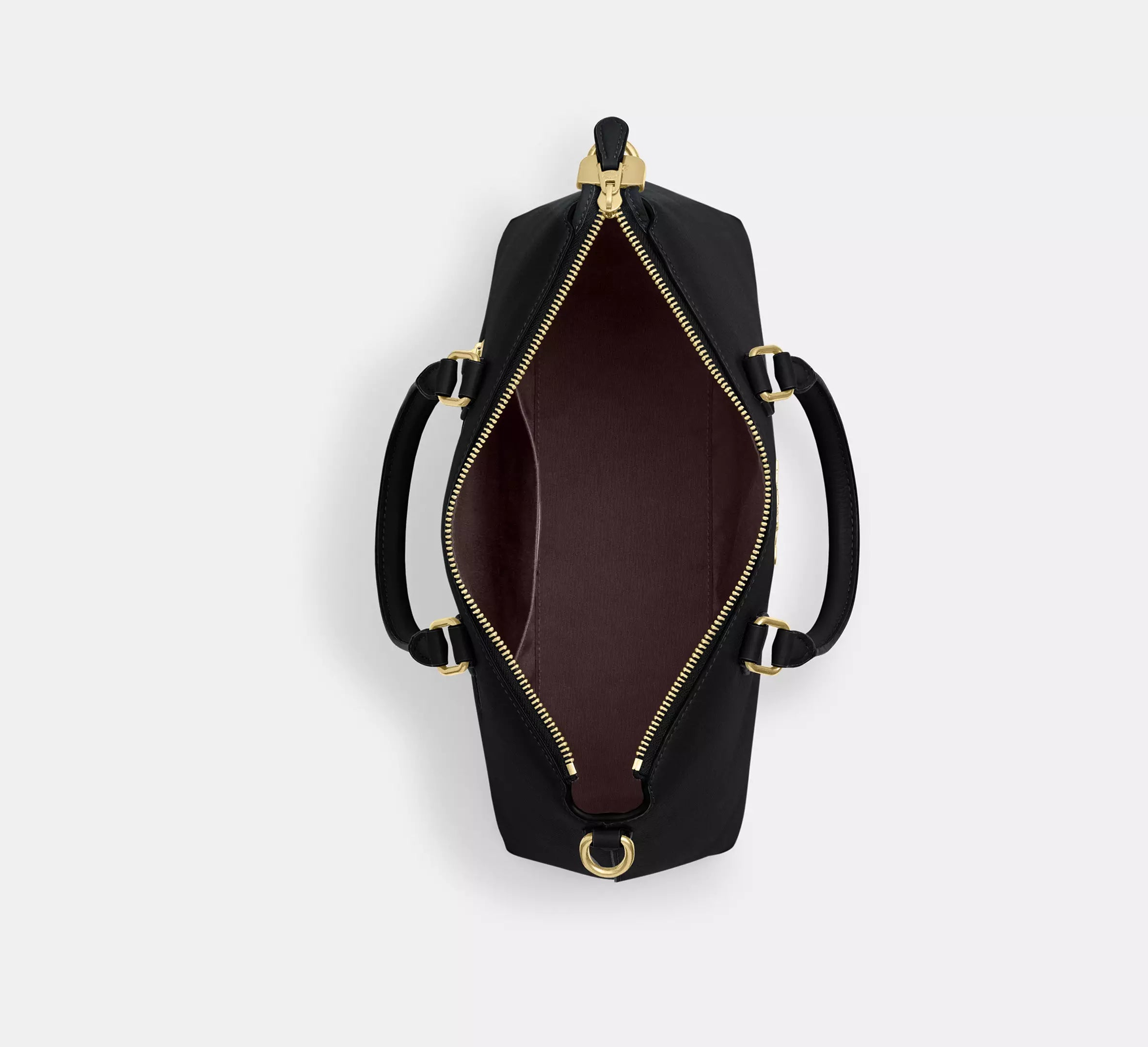 Cartera Coach Georgia Satchel Bag Pebbled Leather/Gold/Black-2