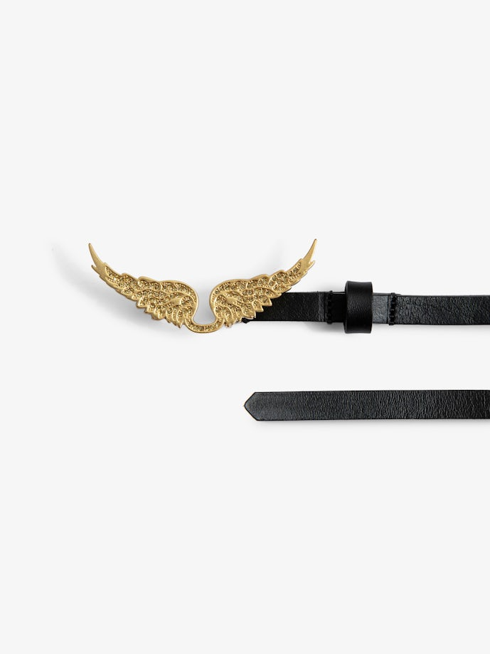Cinturón Zadig & Voltaire Rock Belt cuero negro-0