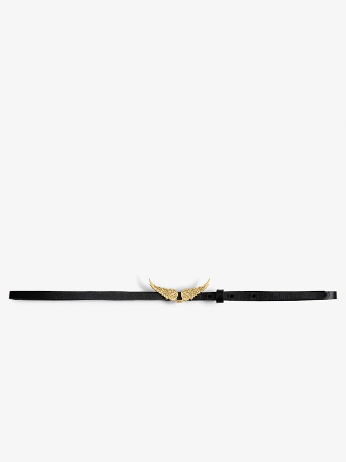 Cinturón Zadig & Voltaire Rock Belt cuero negro-1