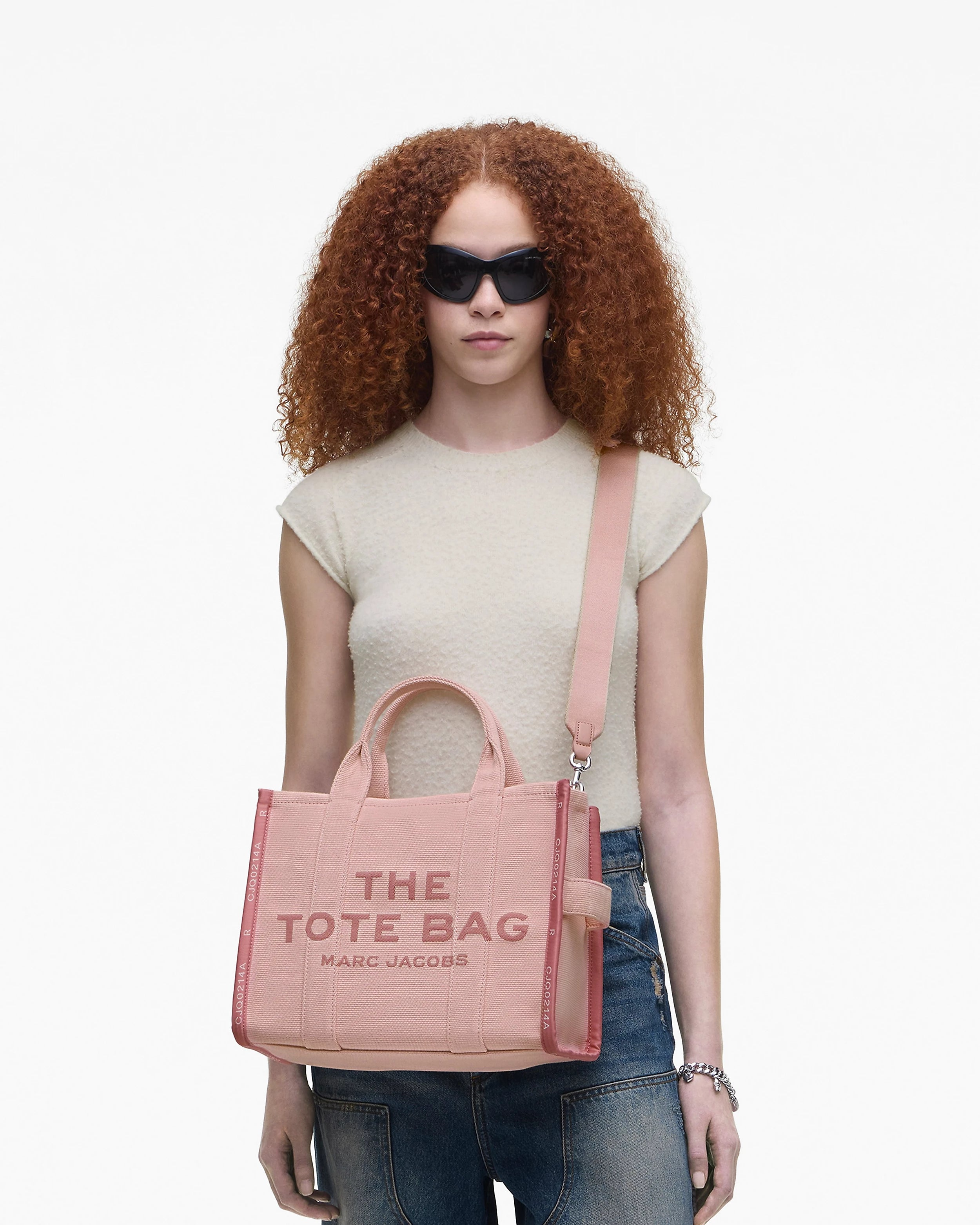 The Jacquard Medium Tote Bag Marc Jacobs Rosa-1