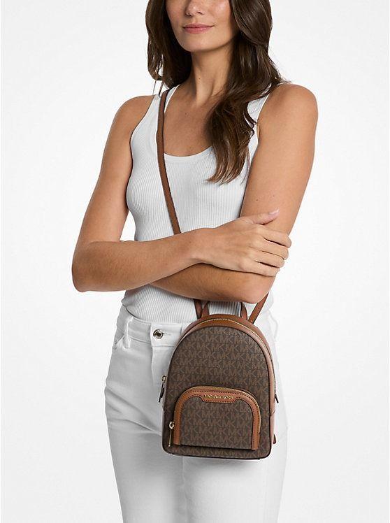 Mochila Michael Kors Jaycee XS Conv Zip Pkt Bkpk Leather Café-2