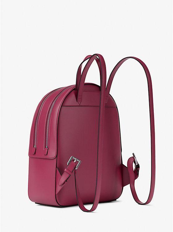 Mochila Michael Kors Jaycee Medium Pebbled Leather Dark Raspberry-5