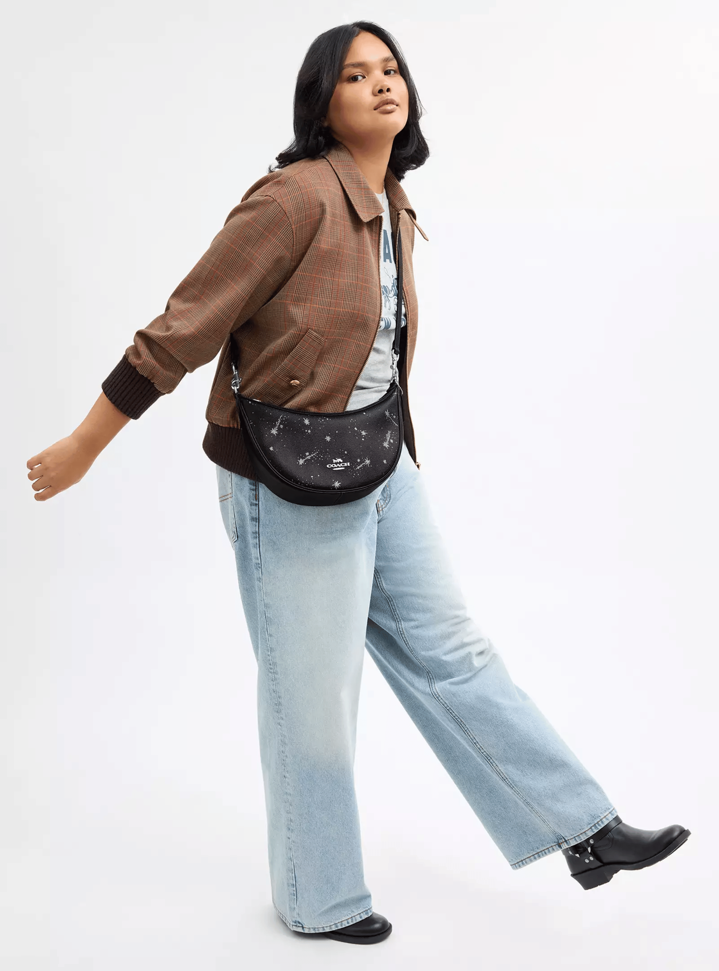 Crossbody Coach Aria Star Print Black-6
