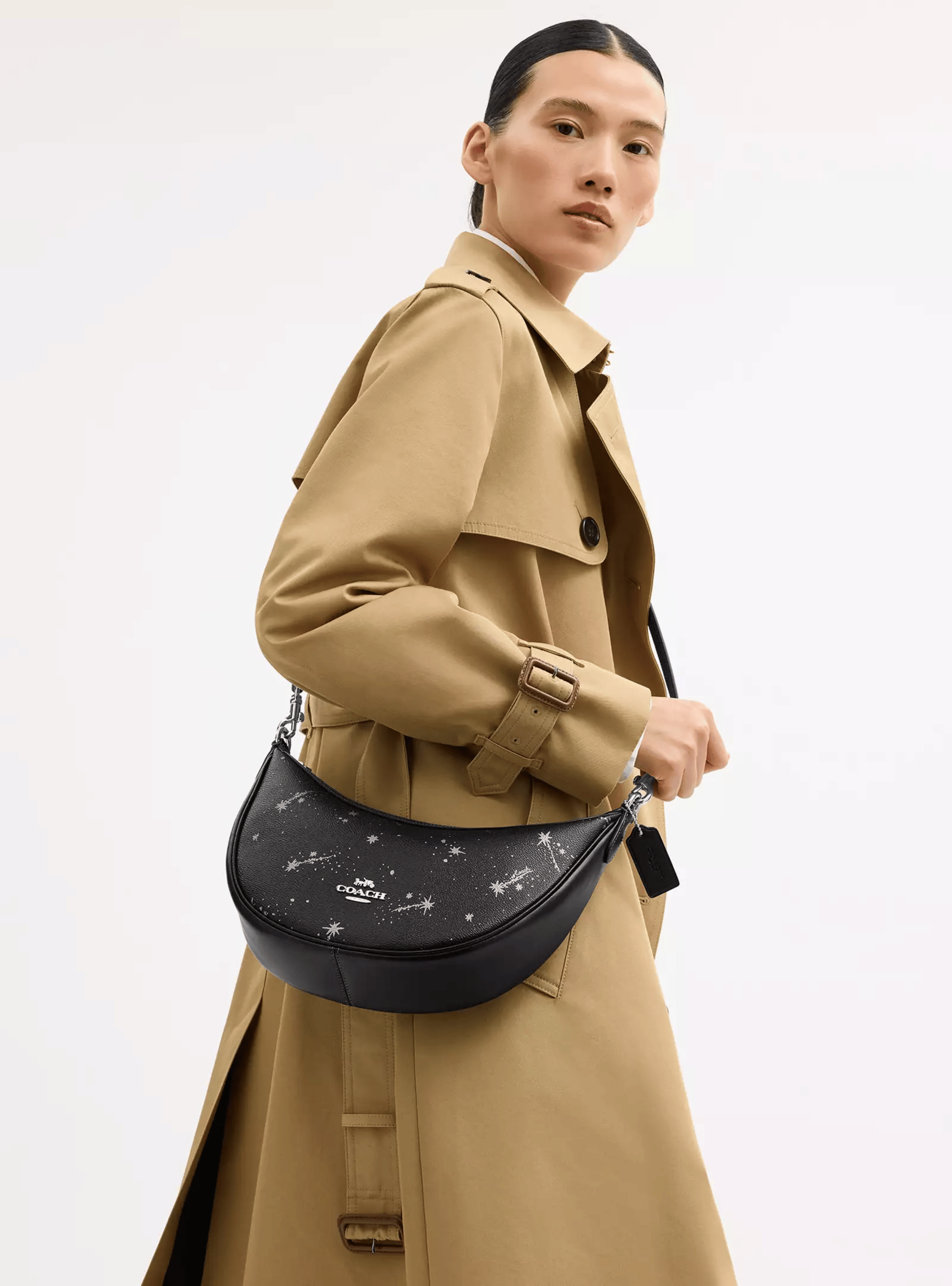 Crossbody Coach Aria Star Print Black-7