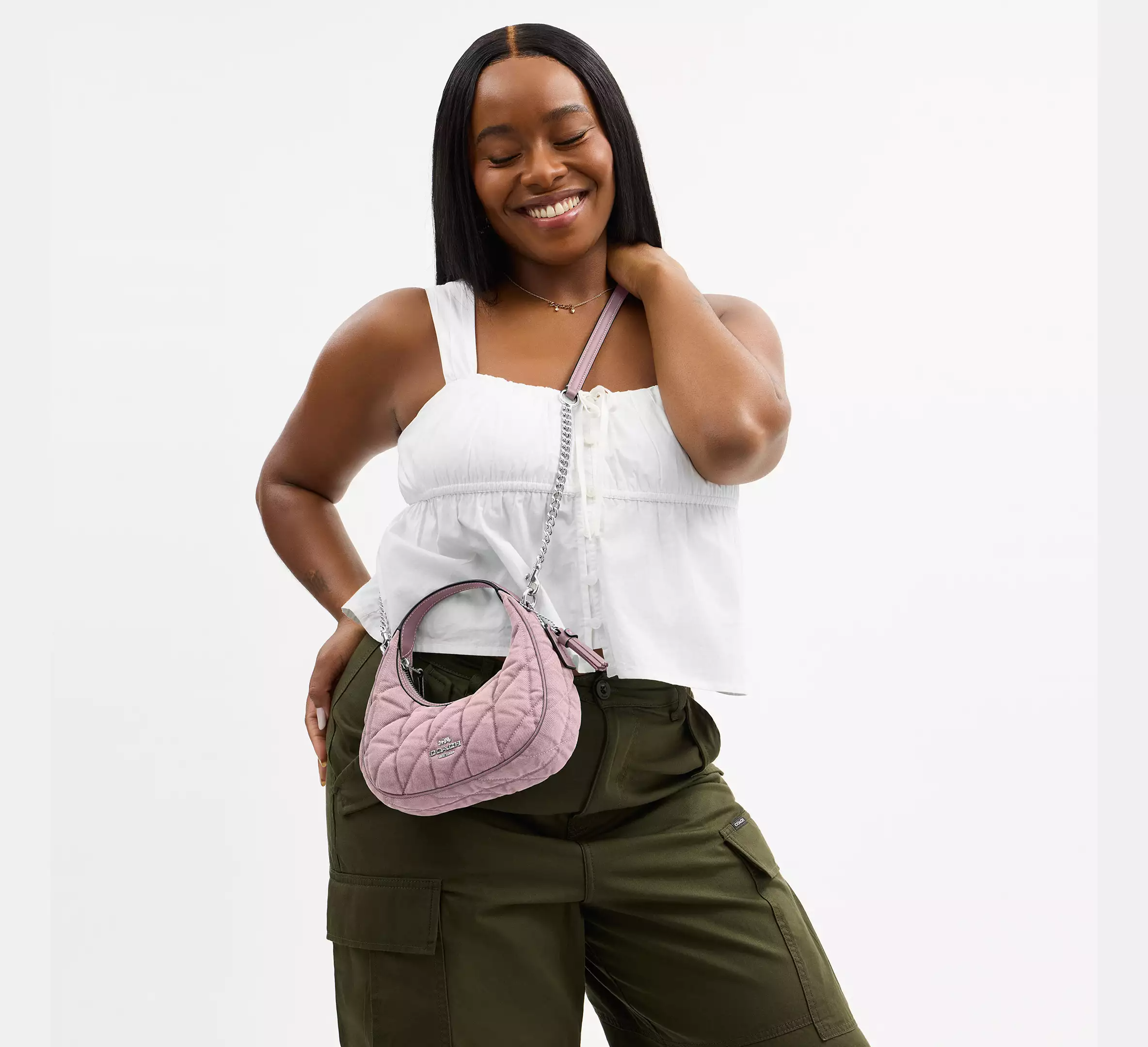 Cartera Coach Carmen Mini Crossbody Quilted Ballerina-4