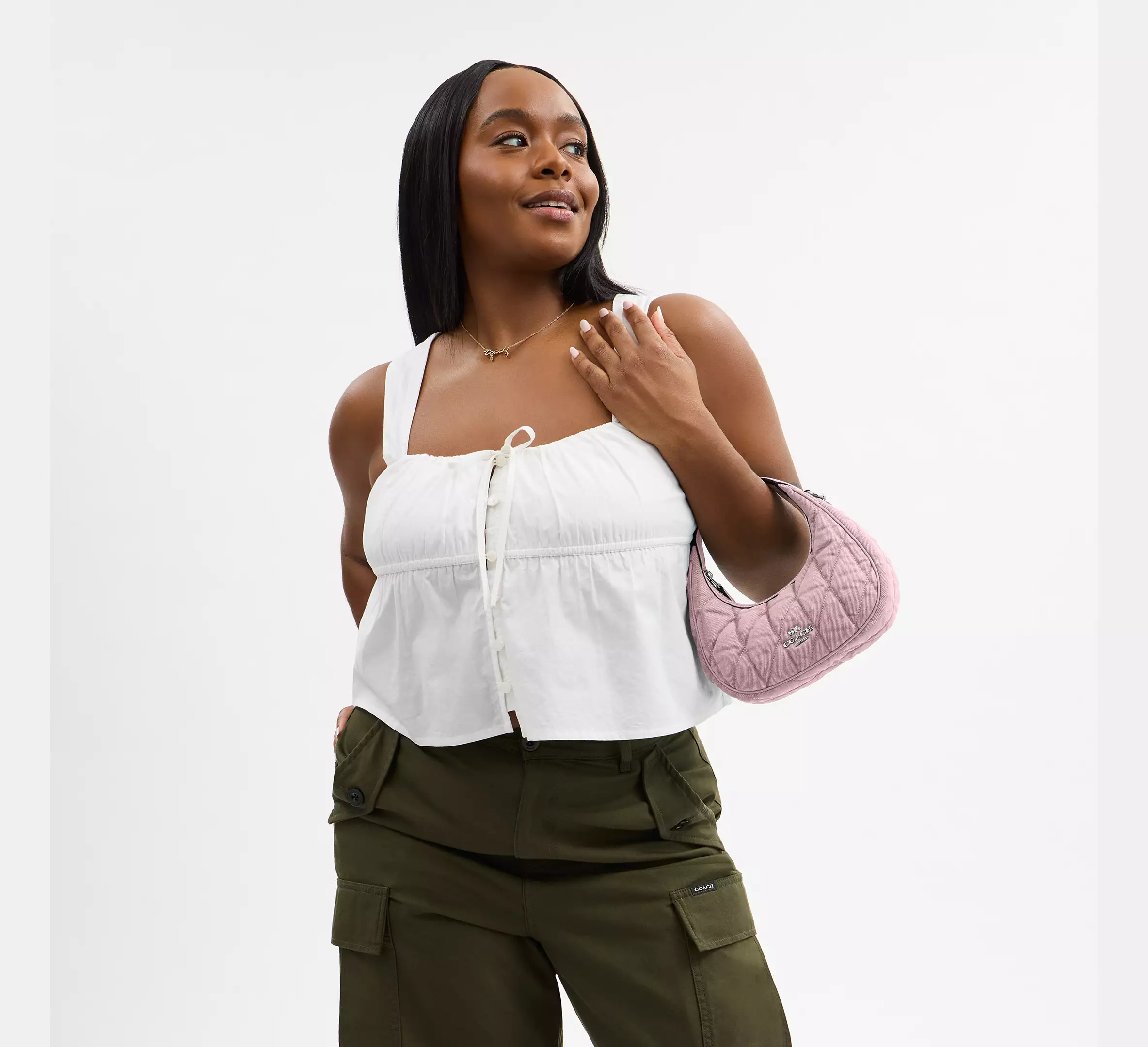 Cartera Coach Carmen Mini Crossbody Quilted Ballerina-5