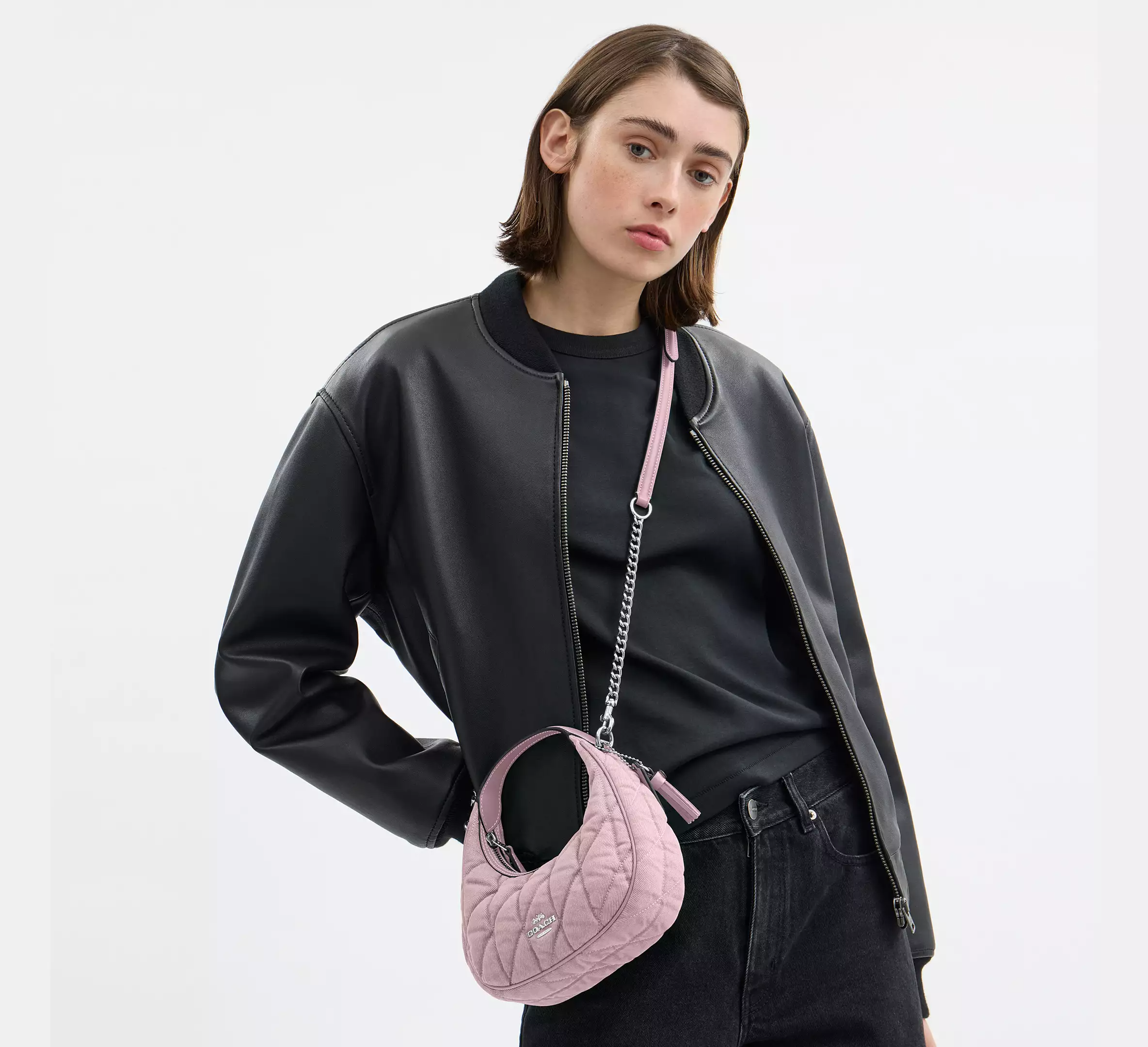 Cartera Coach Carmen Mini Crossbody Quilted Ballerina-6