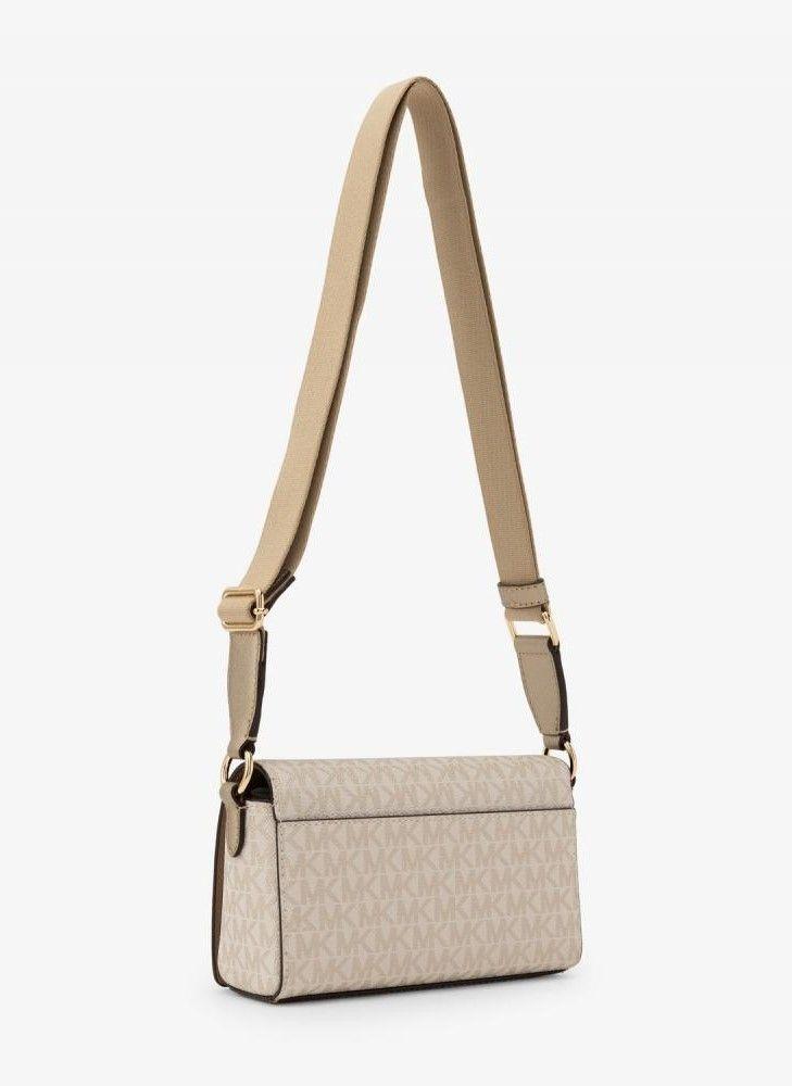 Crossbody Michael Kors Vincent Pale Gold Small con tarjetero-2