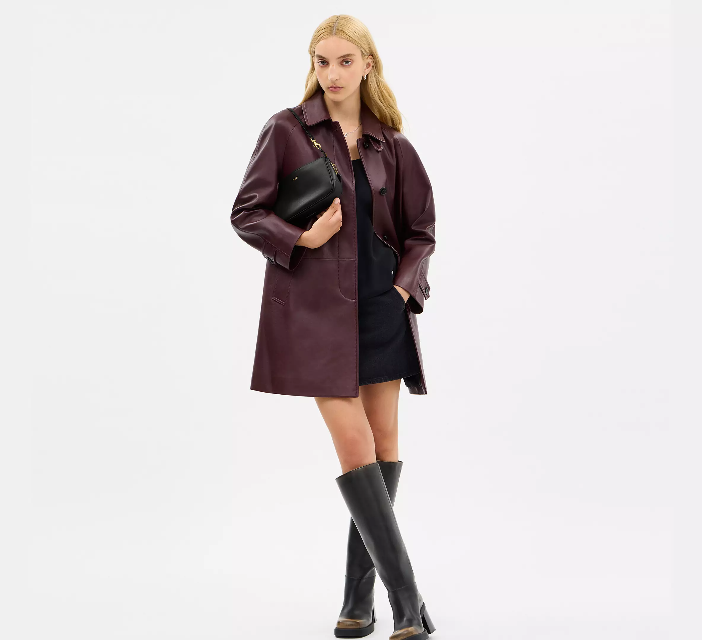 Cartera Coach Plaza Bag Black-2