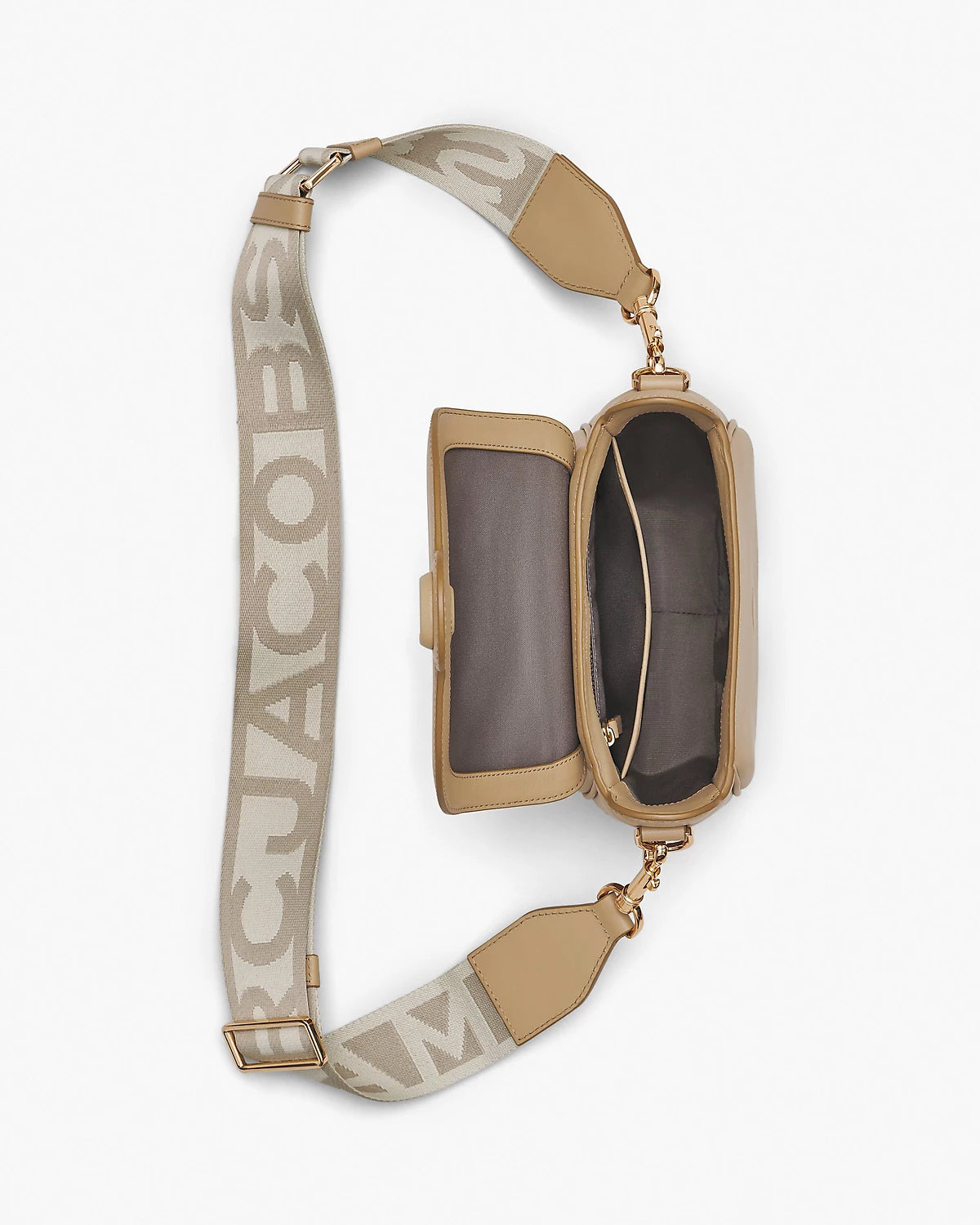 Crossbody Marc Jacobs The Covered Saddle Camel-3