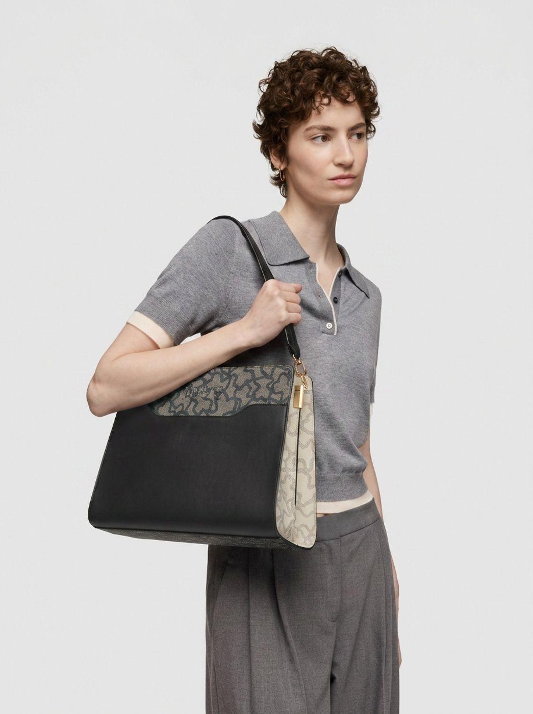 Cartera Tous Kaos Icon Negro Beige Osos-2