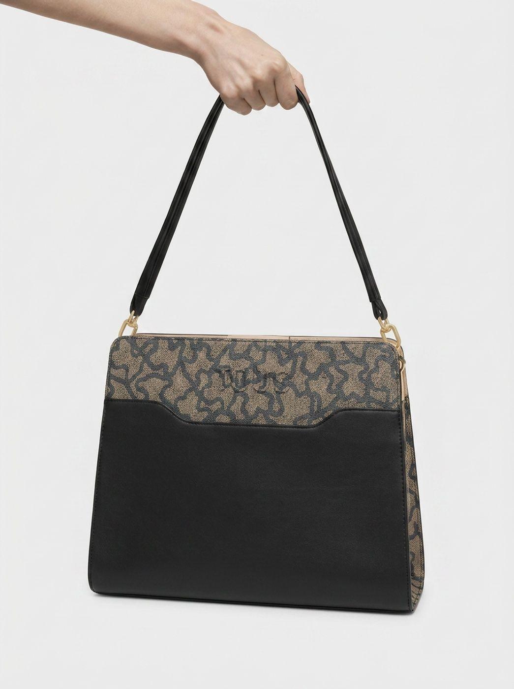 Cartera Tous Kaos Icon Negro Beige Osos-3