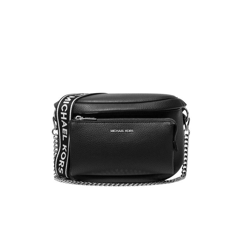 Riñonera Michael Kors Slater Black Silver-0