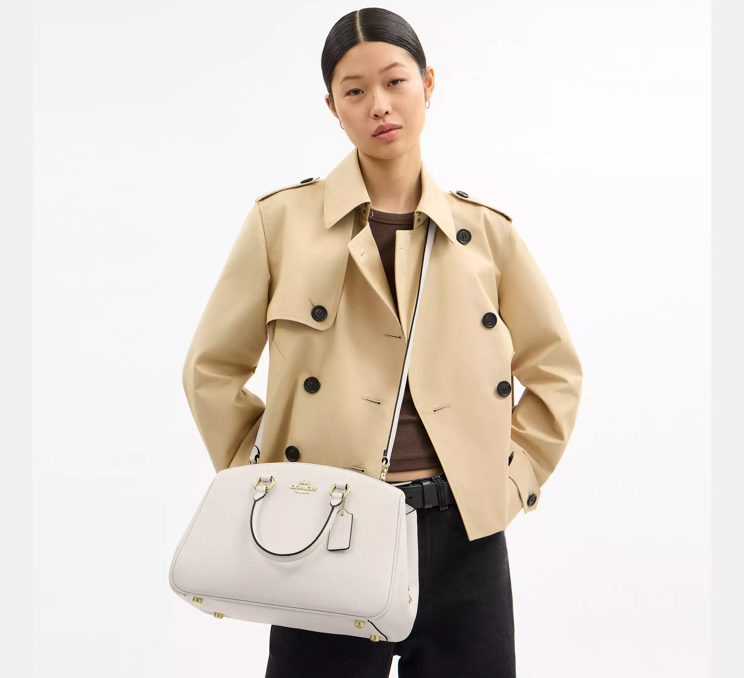 Cartera Coach Savannah Carryall Bag Chalk-4