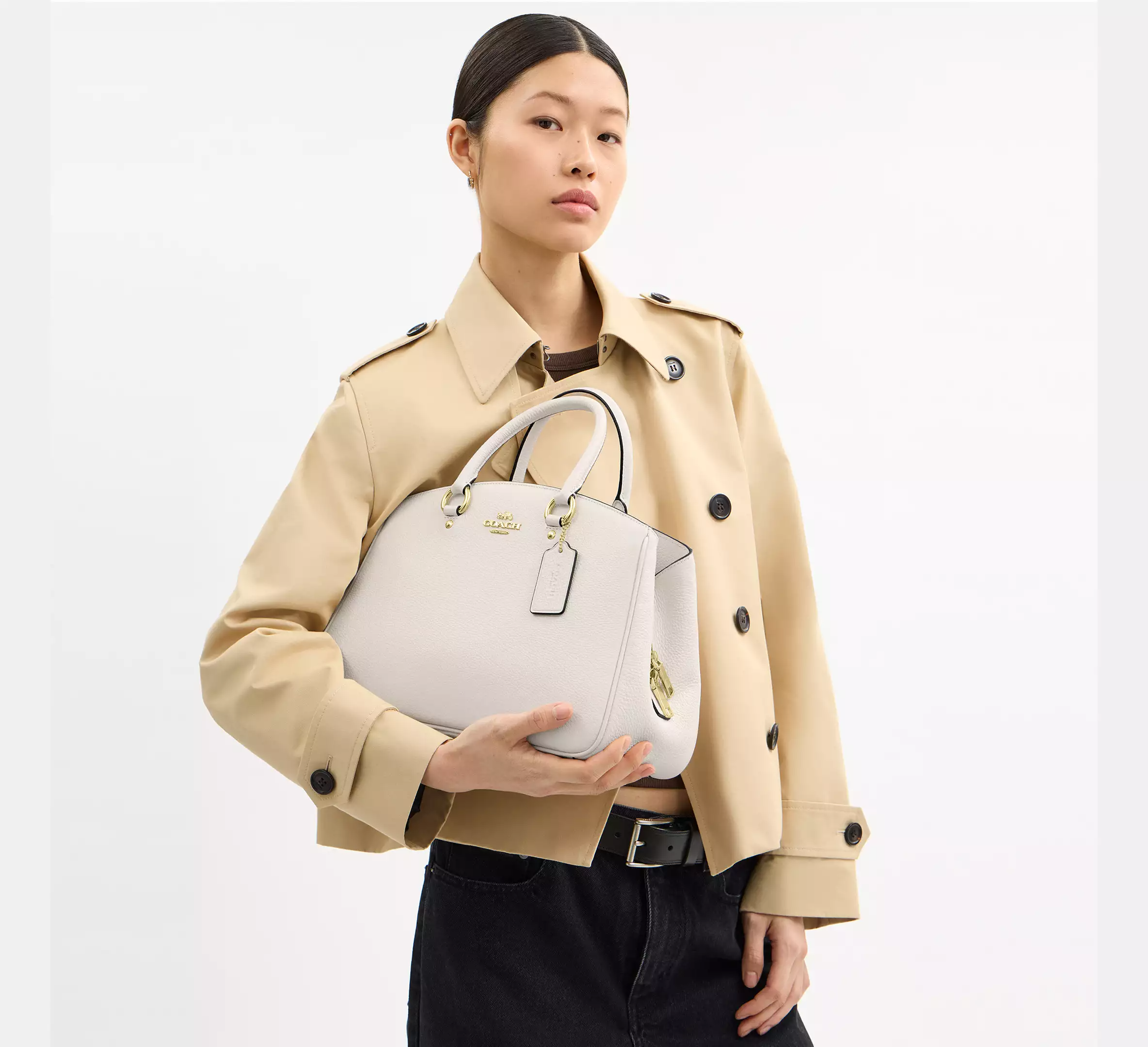 Cartera Coach Savannah Carryall Bag Chalk-5