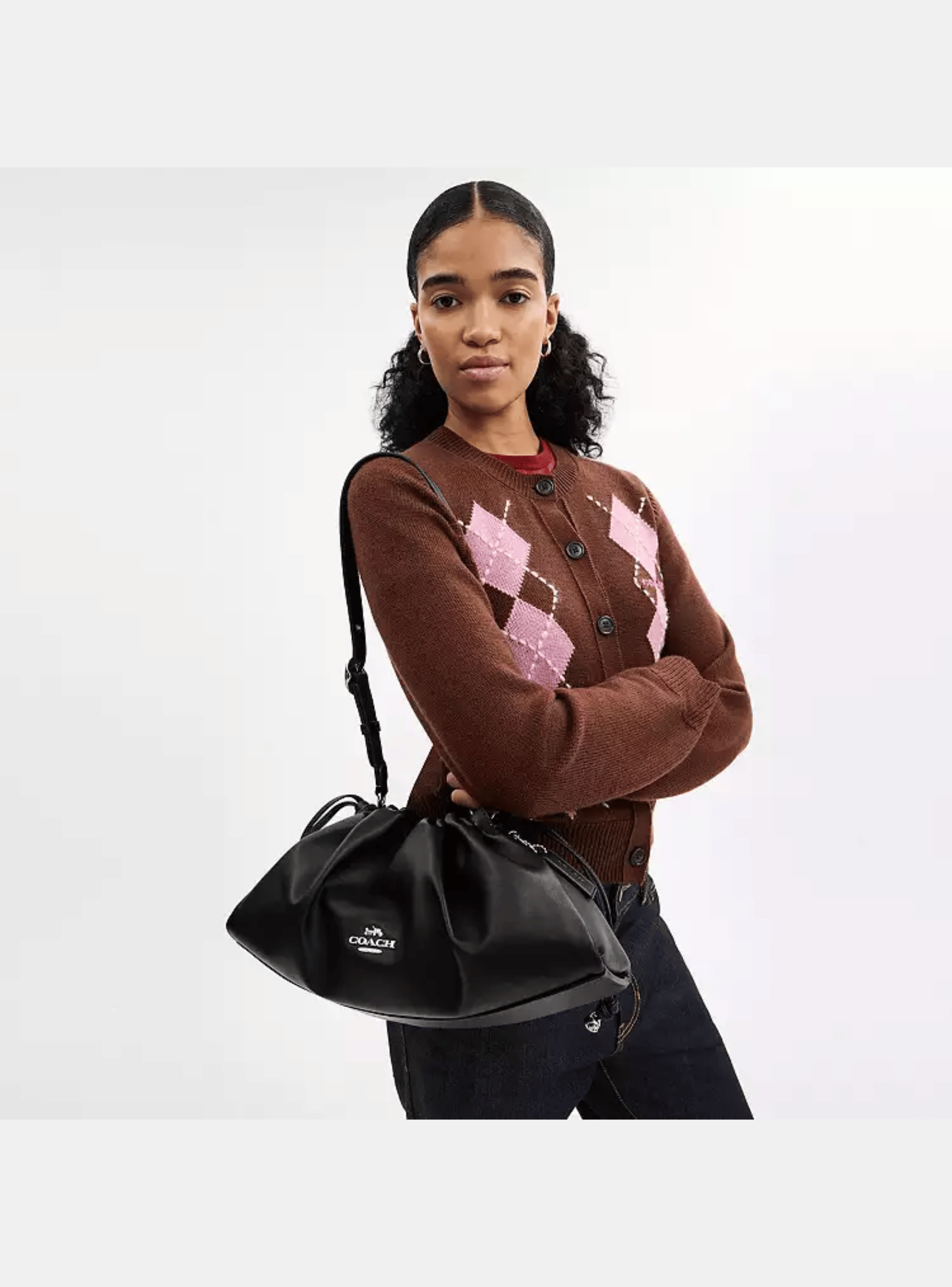 Cartera Coach Faye Large Quilted Negra-2