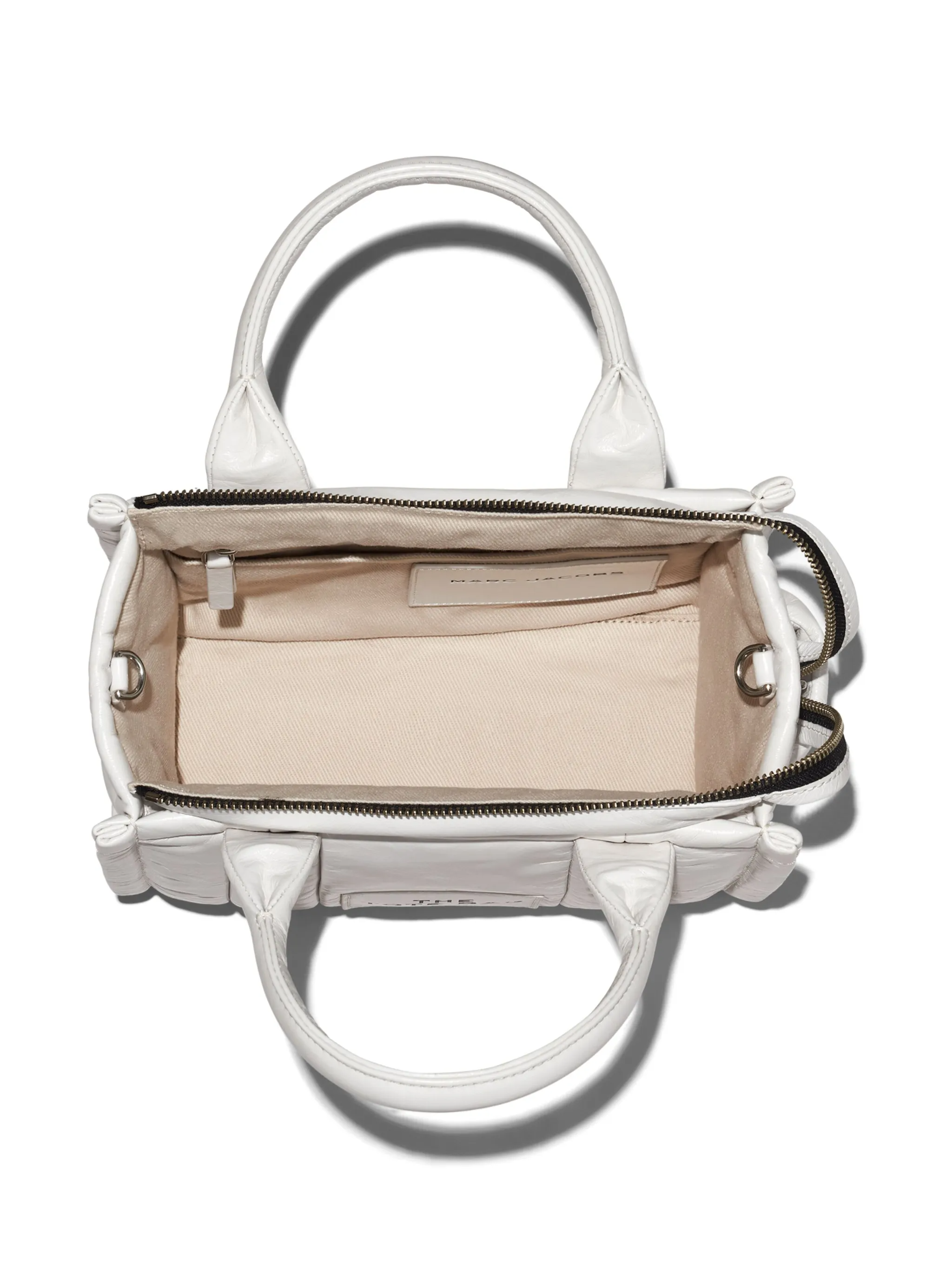The Leather Tote bag Marc Jacobs Small White-5