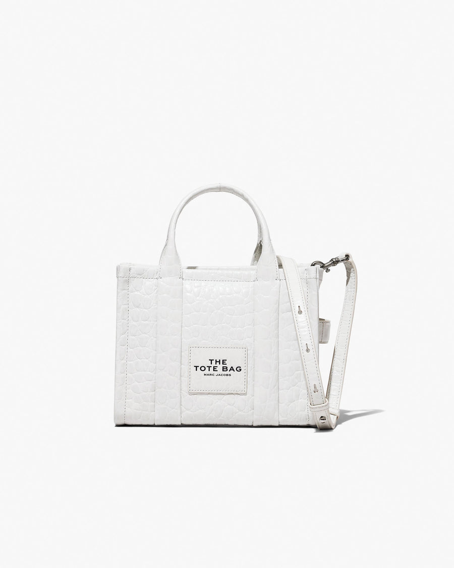 The Croc-Embossed Small Tote Bag Marc Jacobs Ivorey-0
