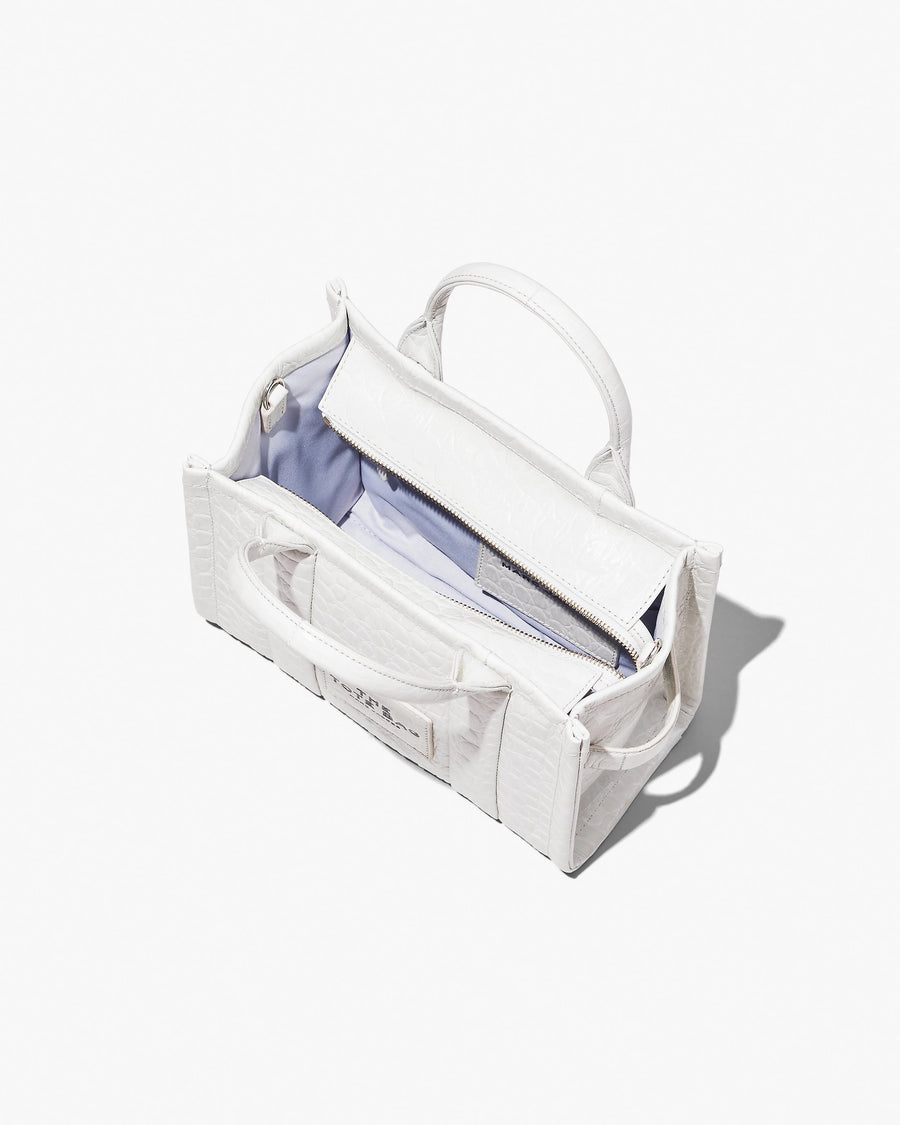 The Croc-Embossed Small Tote Bag Marc Jacobs Ivorey-1