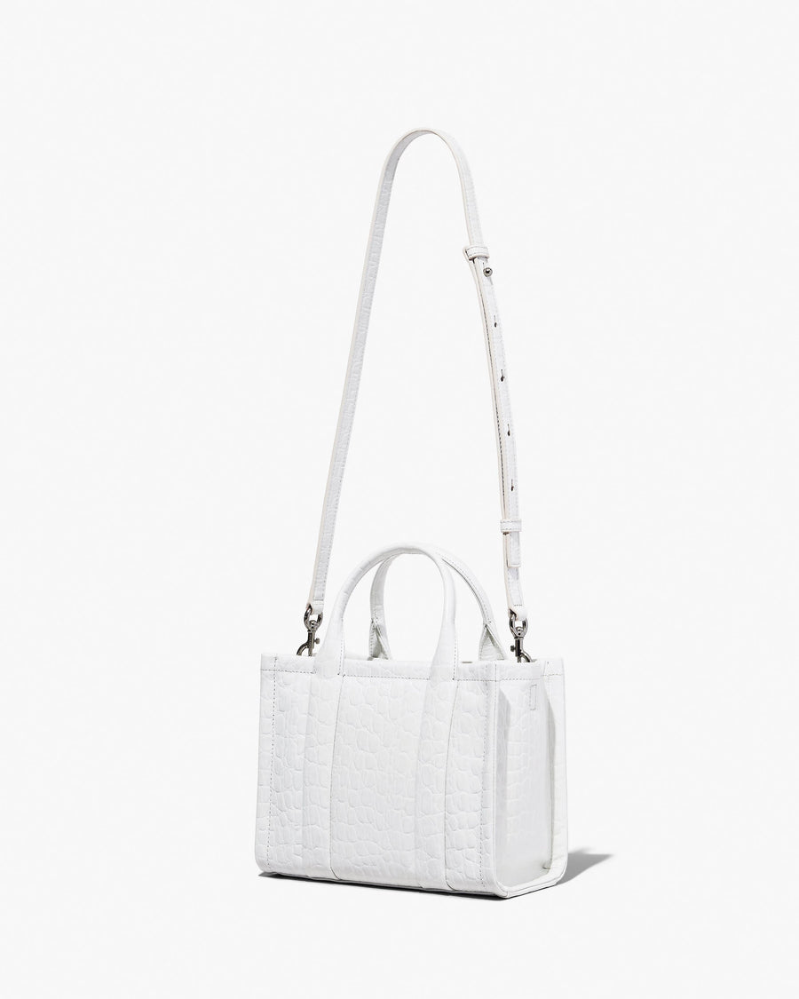 The Croc-Embossed Small Tote Bag Marc Jacobs Ivorey-5
