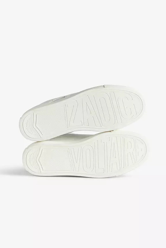 Zapatillas Zadig & Voltaire High Flash Smooth Calfskin White/Black-5