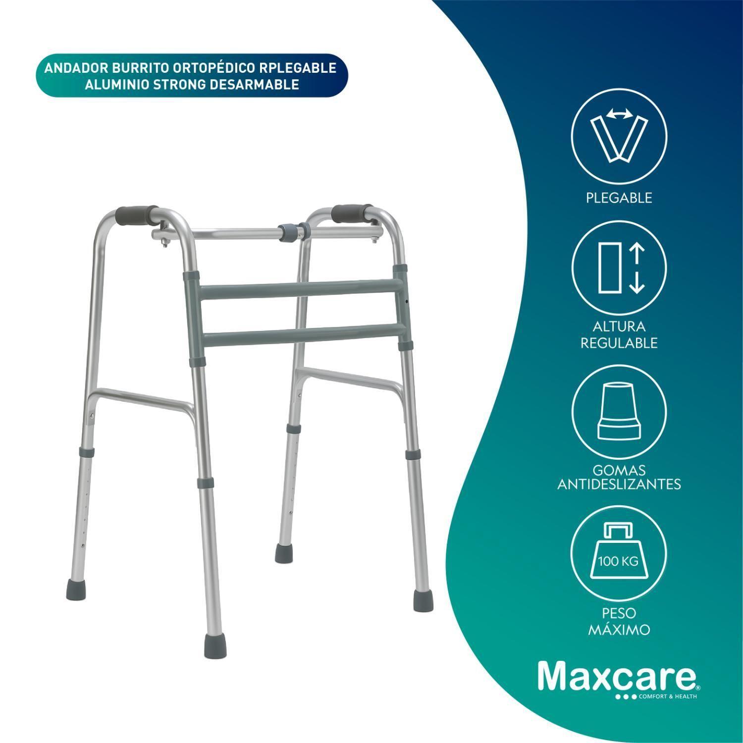 Andador Burro Ortopédico Plegable Paso a Paso Aluminio Strong-2