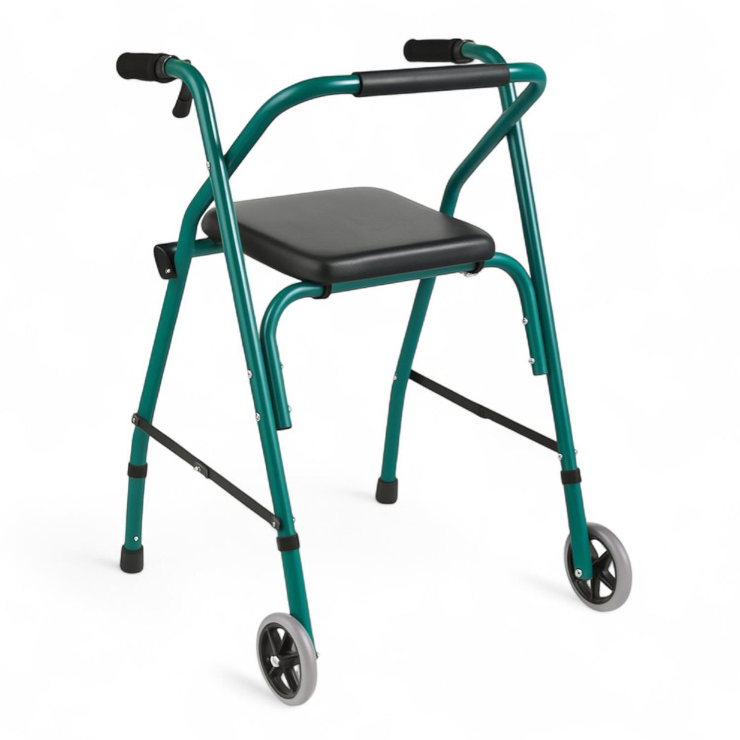 Andador Burrito Ortopédico Plegable Con Ruedas Y Asiento-0