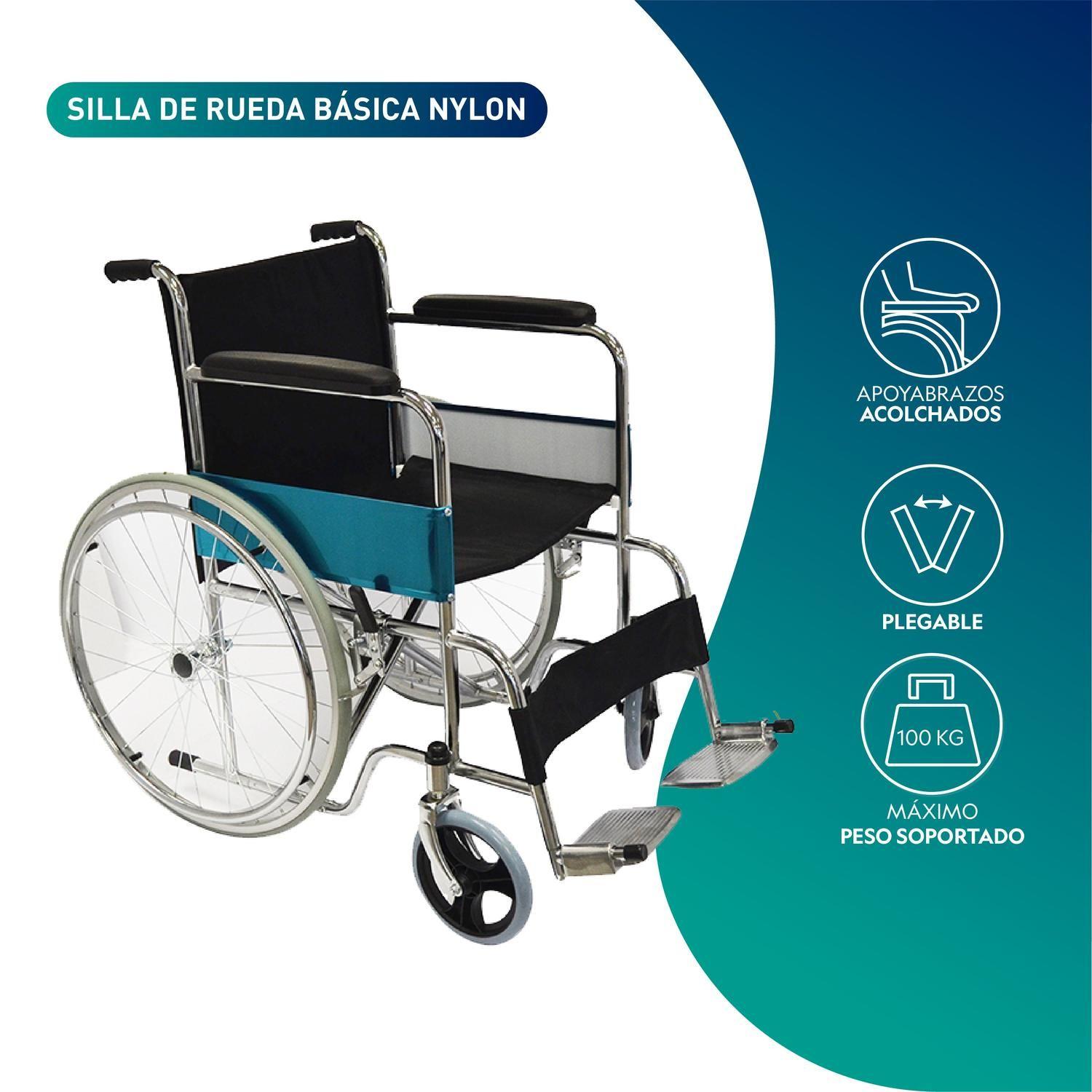 Silla De Ruedas Estándar Asiento Nylon-2