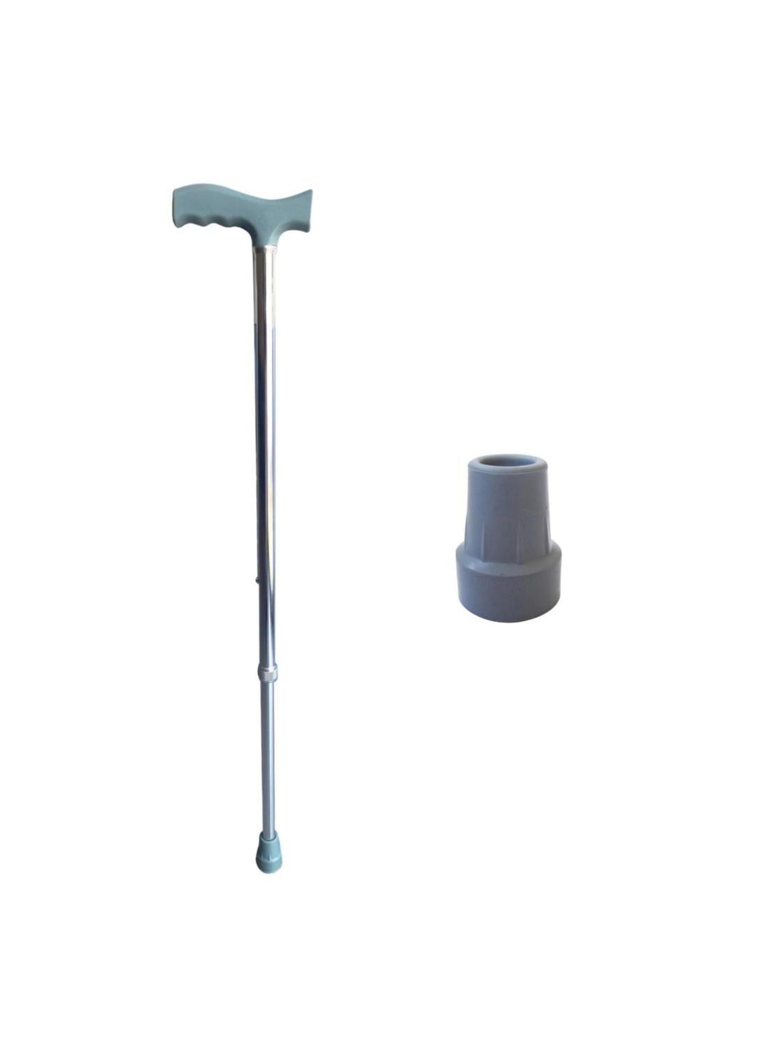 Pack Bastón de Apoyo Recto + Regaton Gris 1,9Cm-0