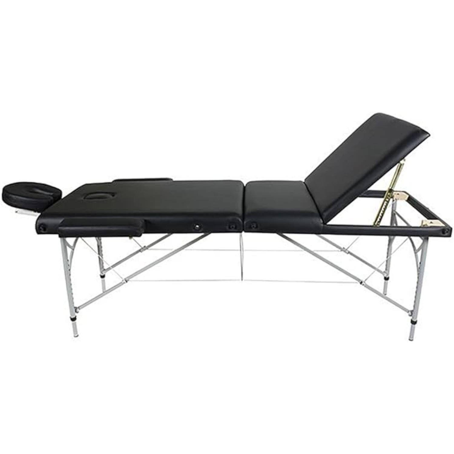 Camilla De Masajes Plegable 3 Cuerpos Deluxe Negra-5