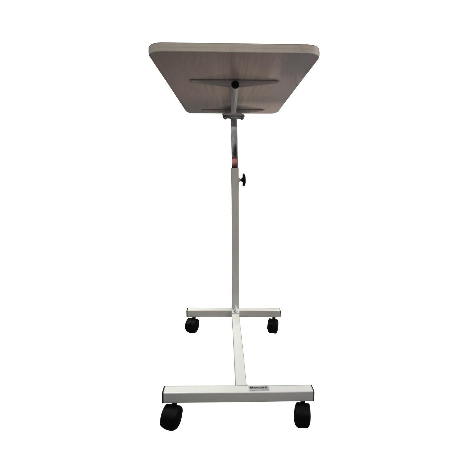 Mesa con Ruedas Ajustable para Cama Clínica Café.-2