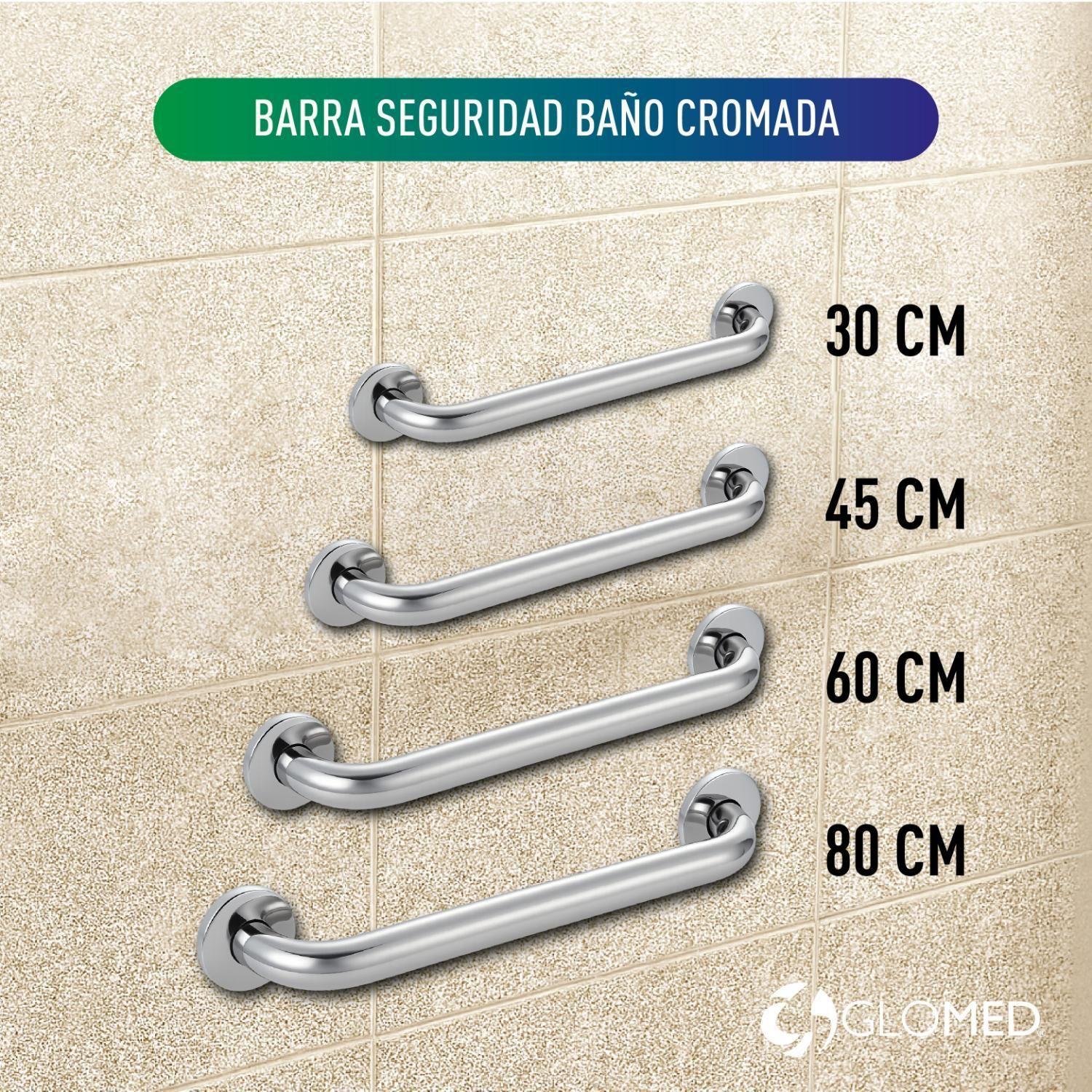 Barra Seguridad Baño Cromada 30cm-1
