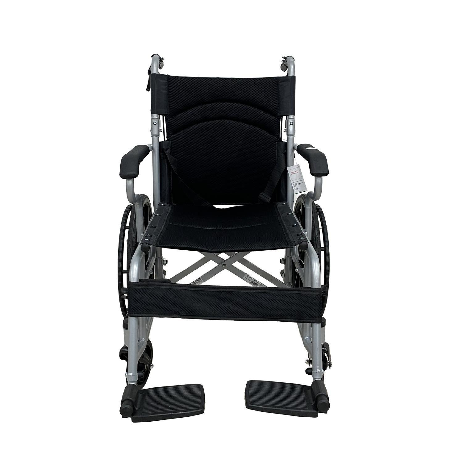 Silla de Ruedas Plegable Ligera de Acero-3