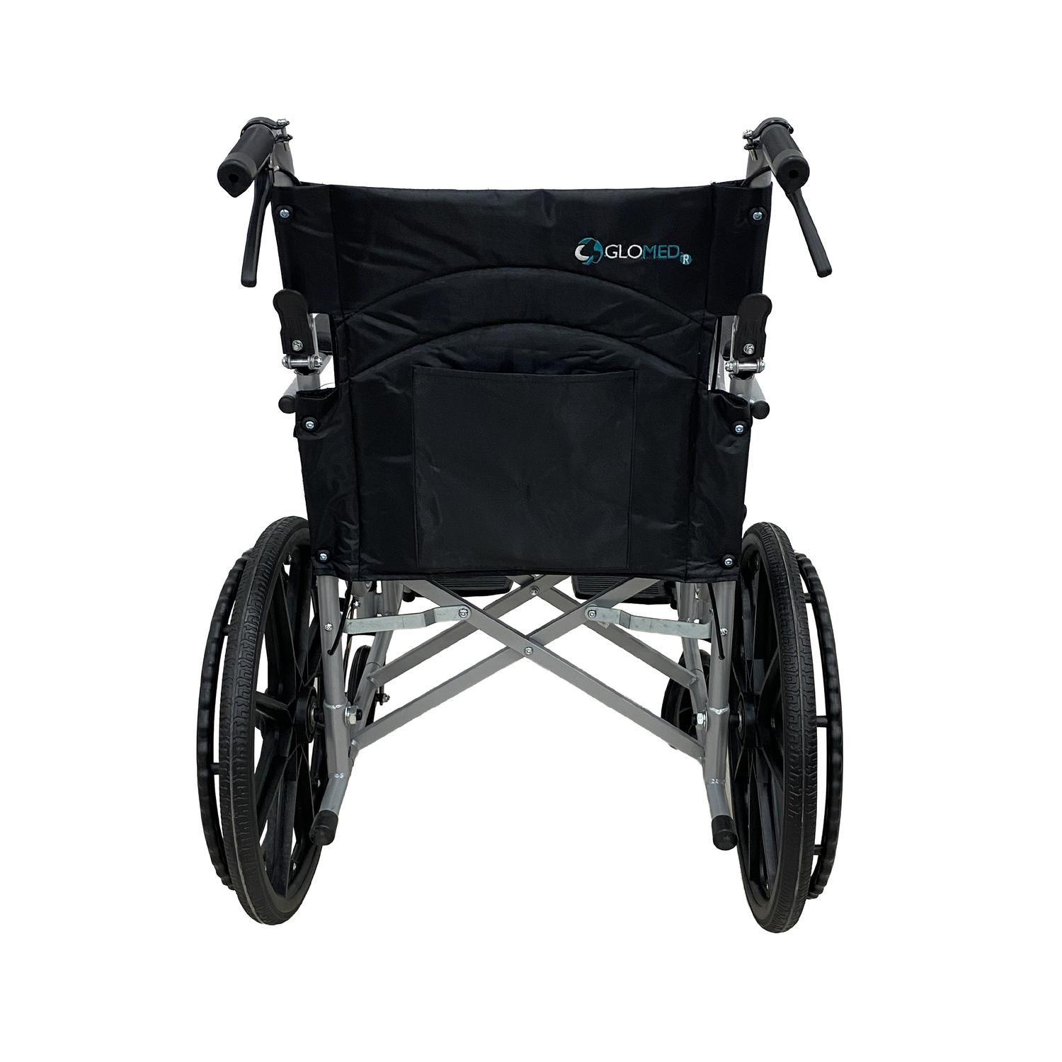 Silla de Ruedas Plegable Ligera de Acero-4