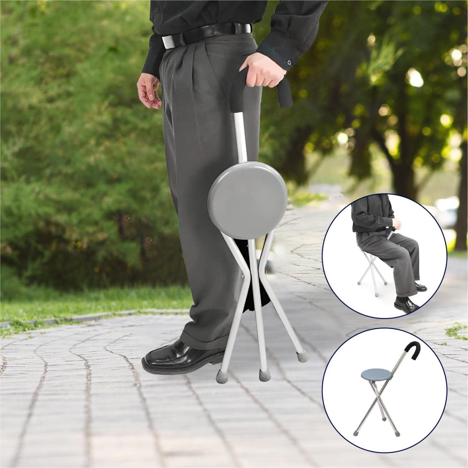 Bastón Con Silla Plegable 3 Patas-2