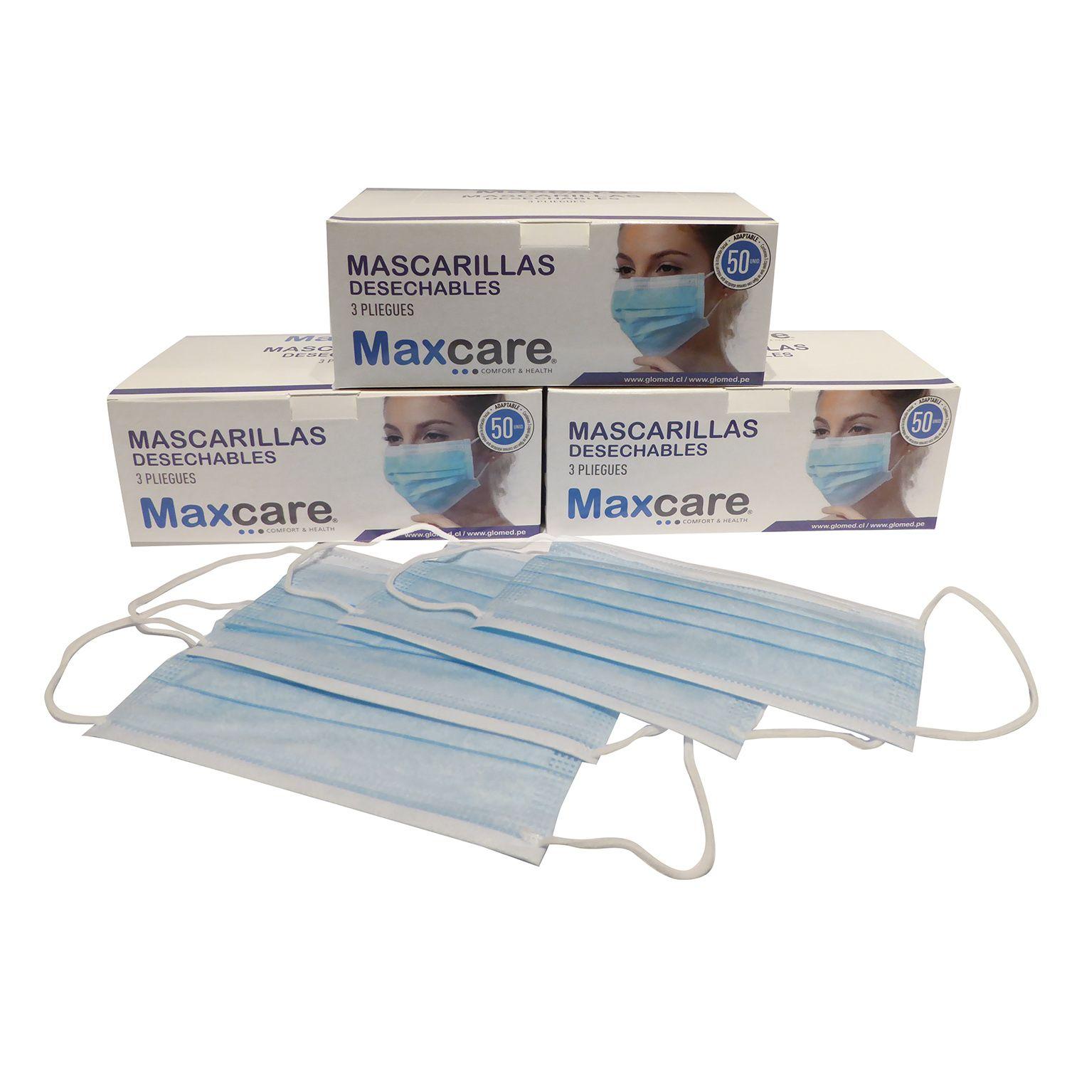 Mascarilla 3 Pliegues Maxcare - Caja 50 Unid-2