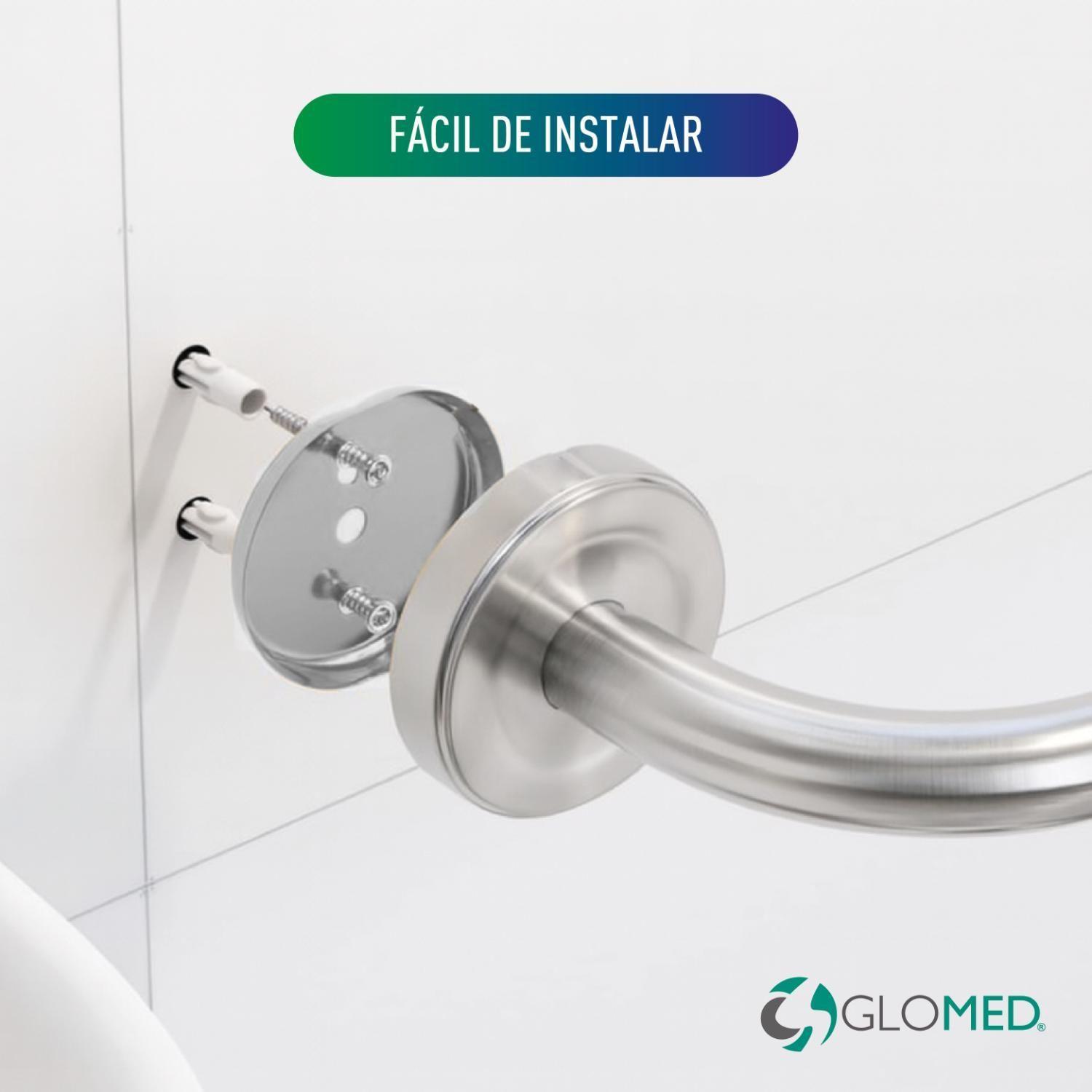 Barra Seguridad Baño Cromada 80cm-2