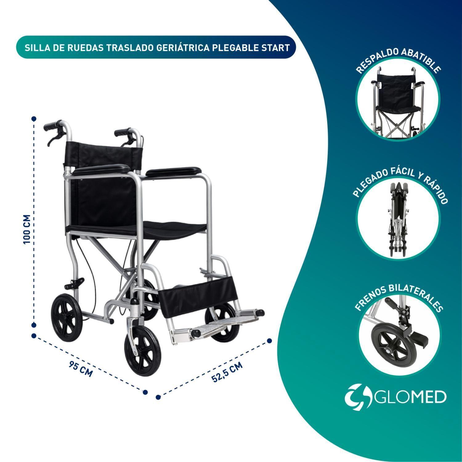Silla De Ruedas Traslado Geriátrica Plegable Start-2