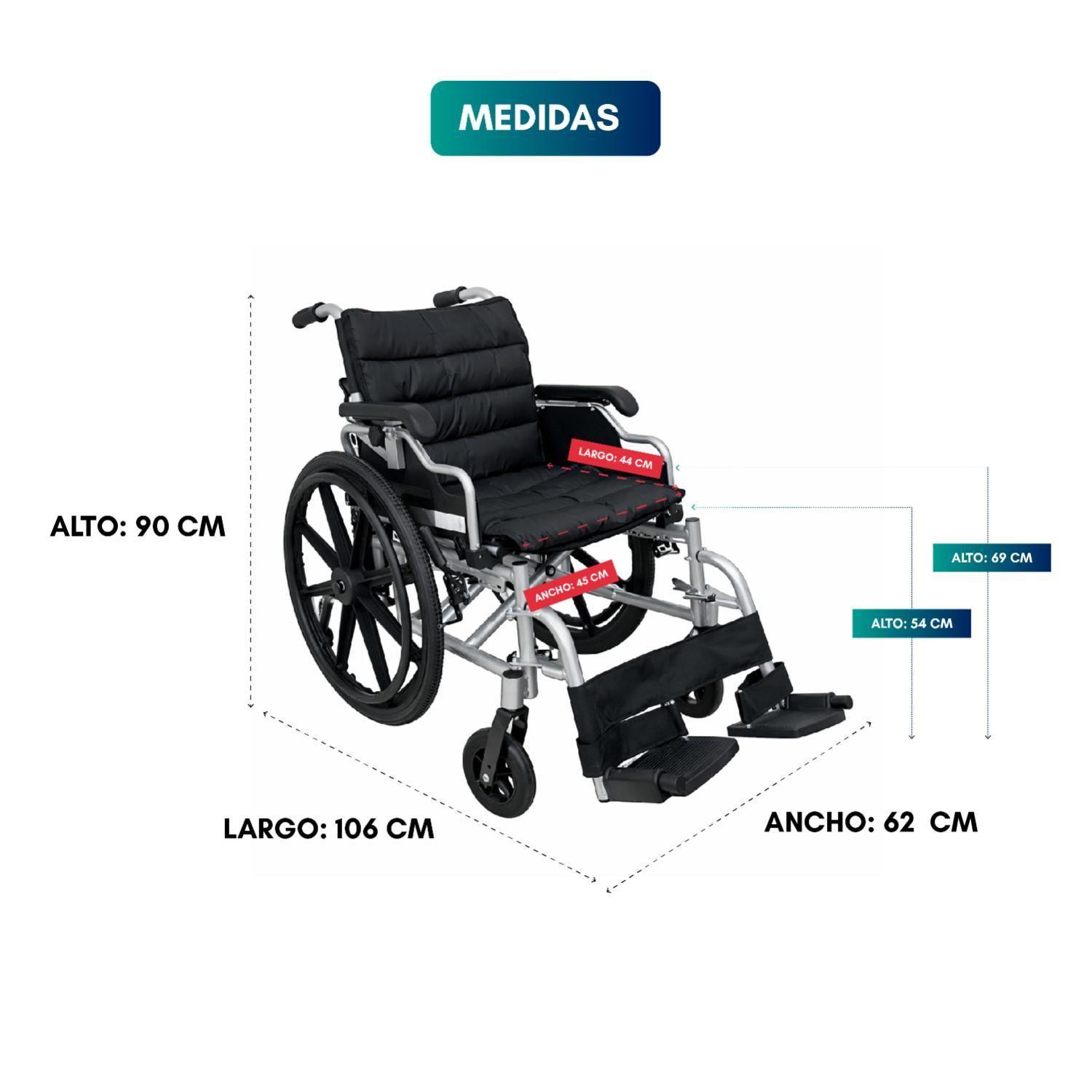 Silla De Ruedas Aluminio Liviana Acolchada Strong-2