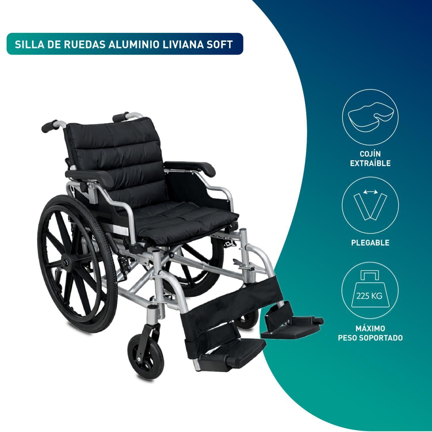 Silla De Ruedas Aluminio Liviana Acolchada Strong-3