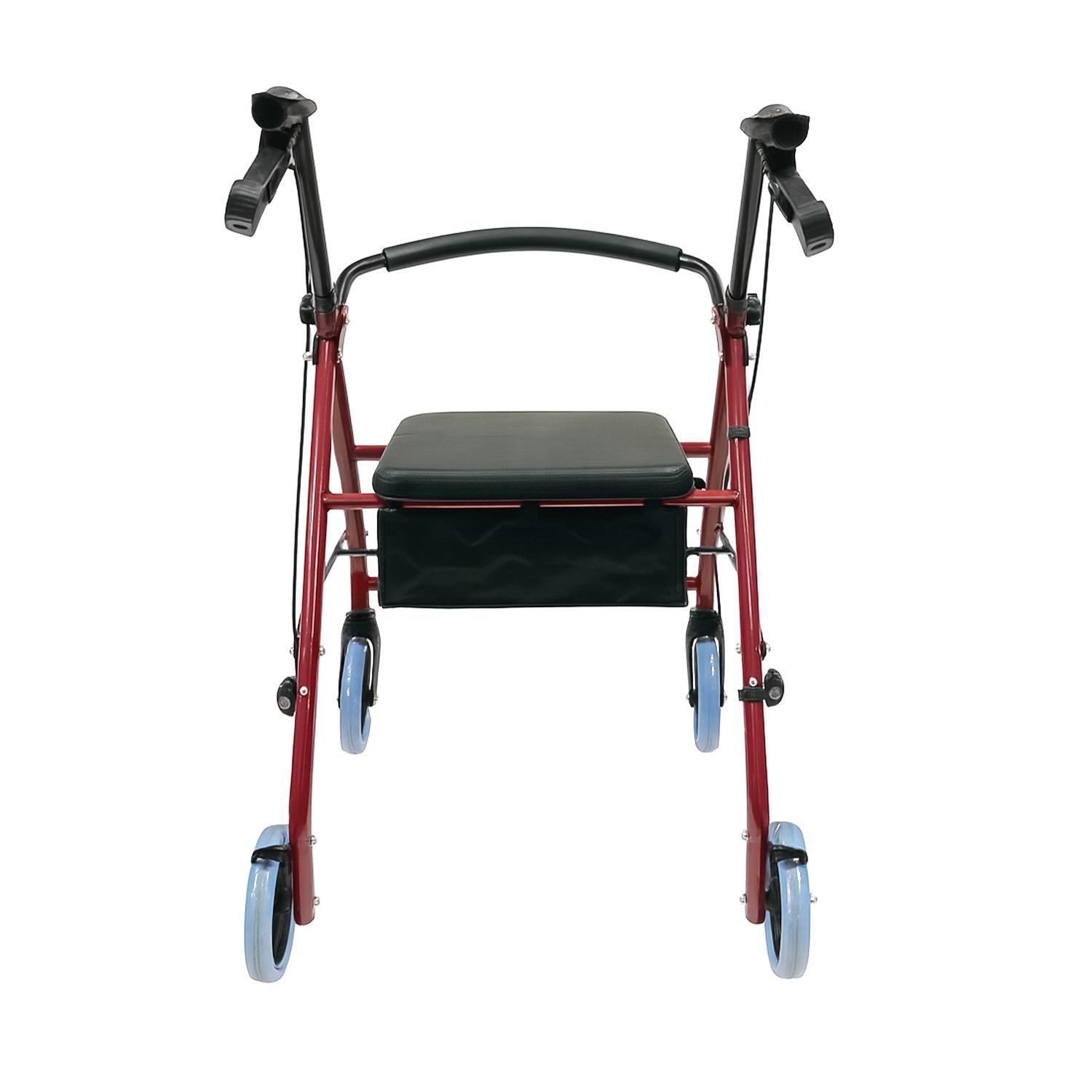 Andador Burro Ortopédico 4 Ruedas Asiento y Canasto-4