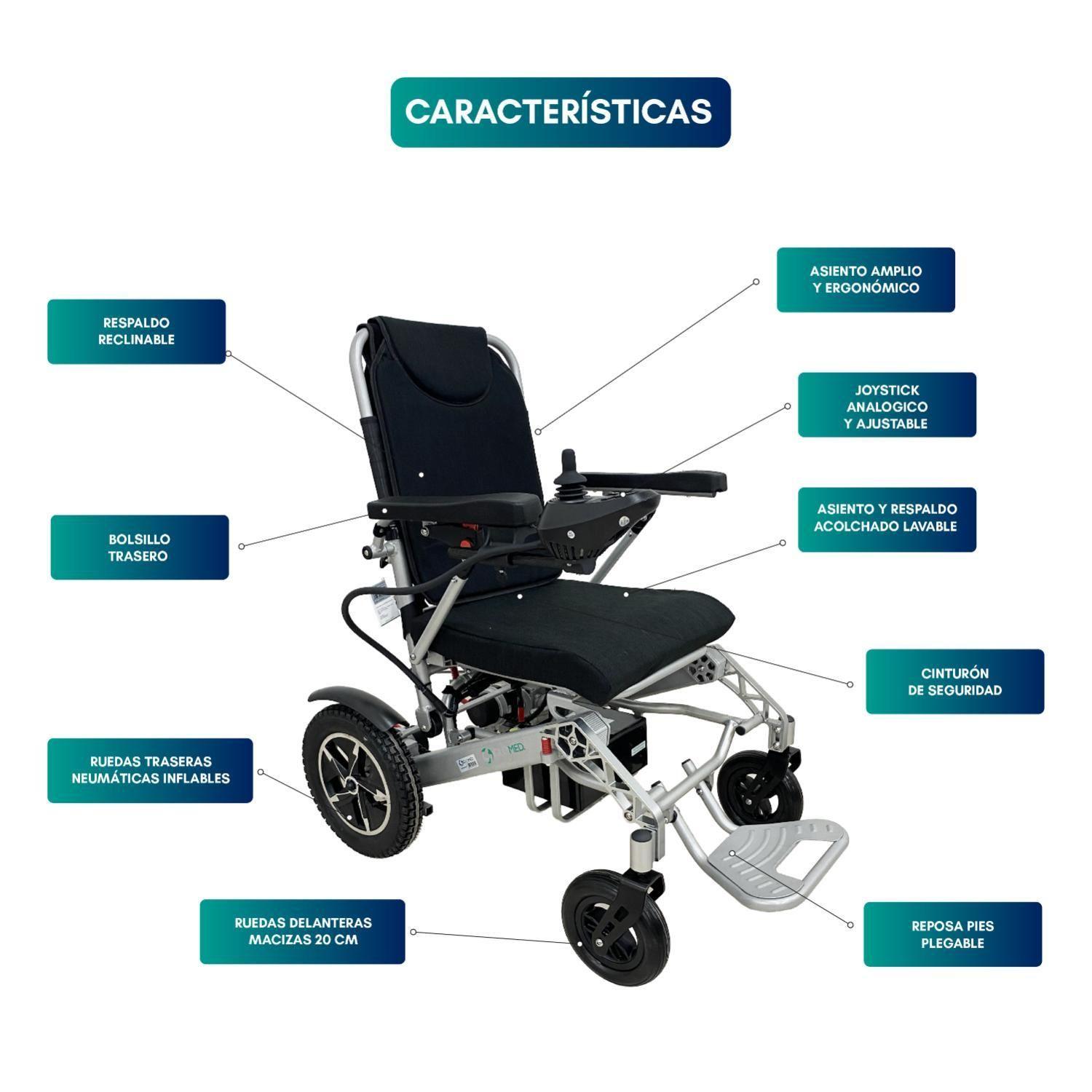 Silla De Ruedas Electrica Plegable Premium DELUX-2