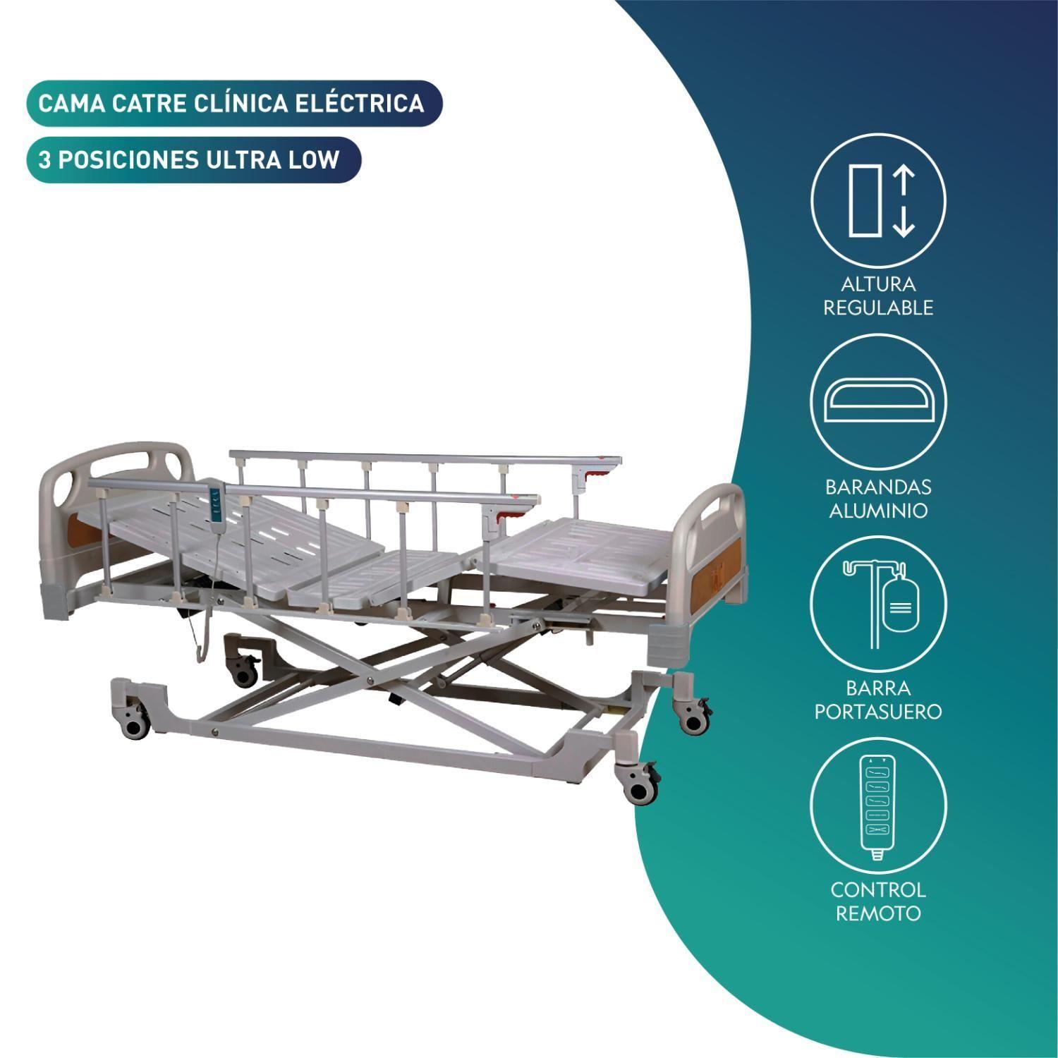 Cama Clínica Eléctrica 4 Posiciones Ultra Low-2