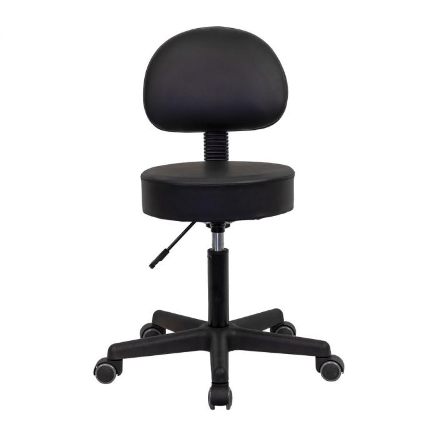 Piso Taburete Consulta Medica Con Respaldo - Negro-2