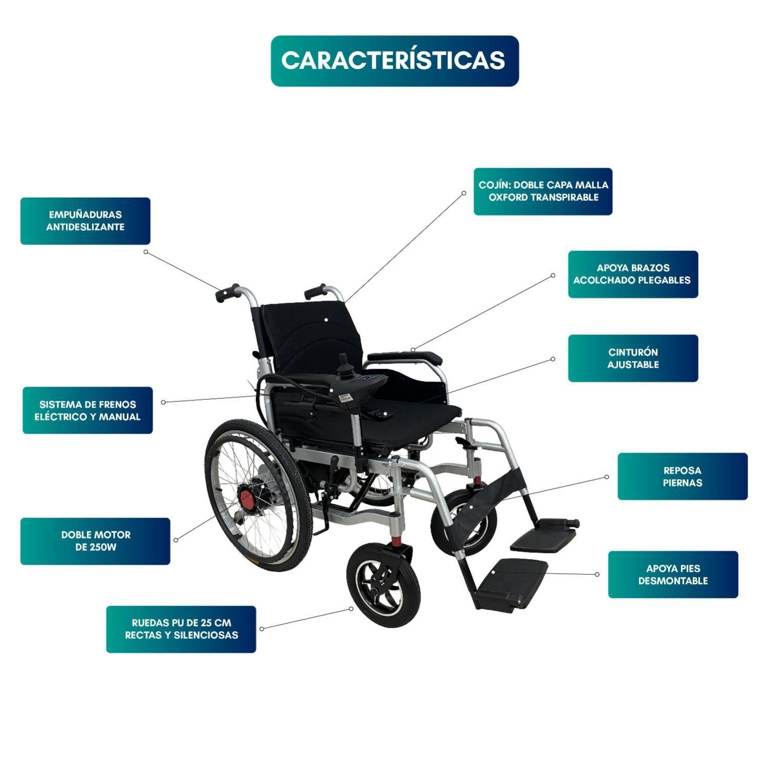Silla de Ruedas Eléctrica Adulto Sport 22"-2